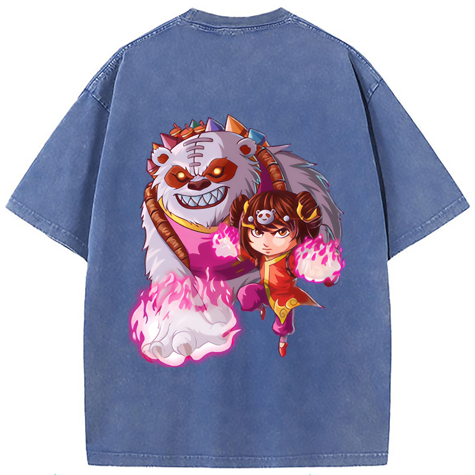 （画像用） リーグ・オブ・レジェンド League of Legends LOL 綿100% ヴィンテージ風 半袖Tシャツ（背面プリント）