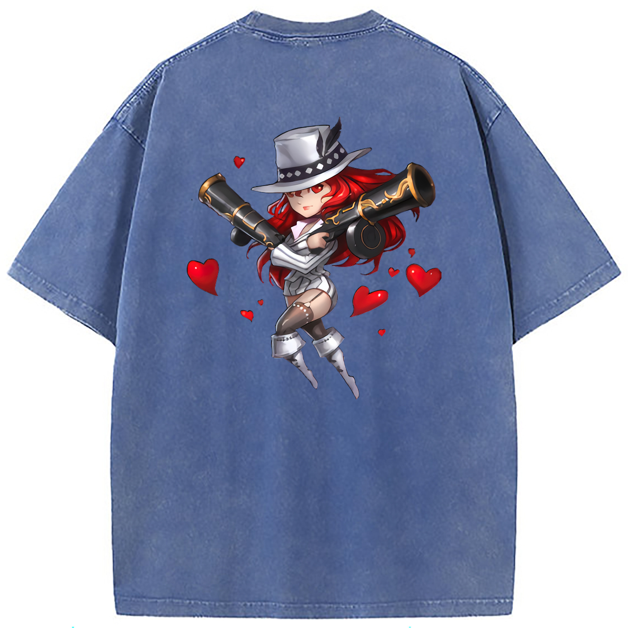 （画像用） リーグ・オブ・レジェンド League of Legends LOL 綿100% ヴィンテージ風 半袖Tシャツ（背面プリント）