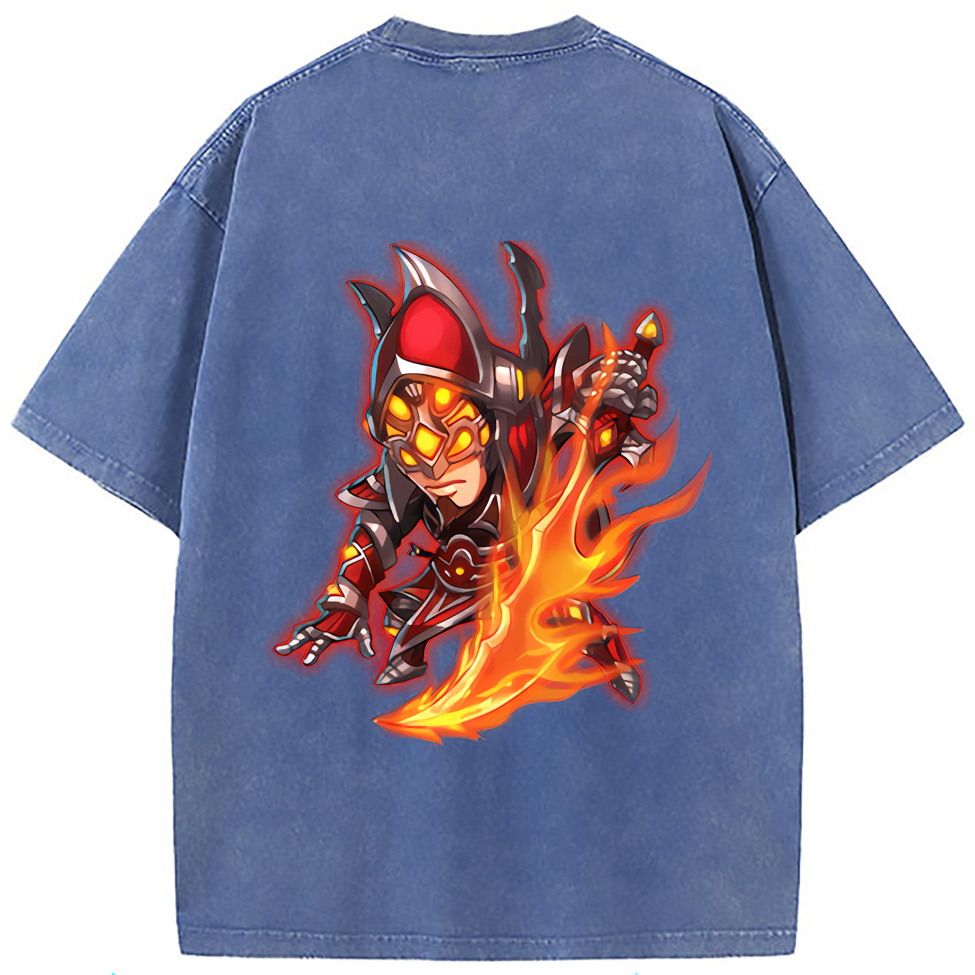 （画像用） リーグ・オブ・レジェンド League of Legends LOL 綿100% ヴィンテージ風 半袖Tシャツ（背面プリント）