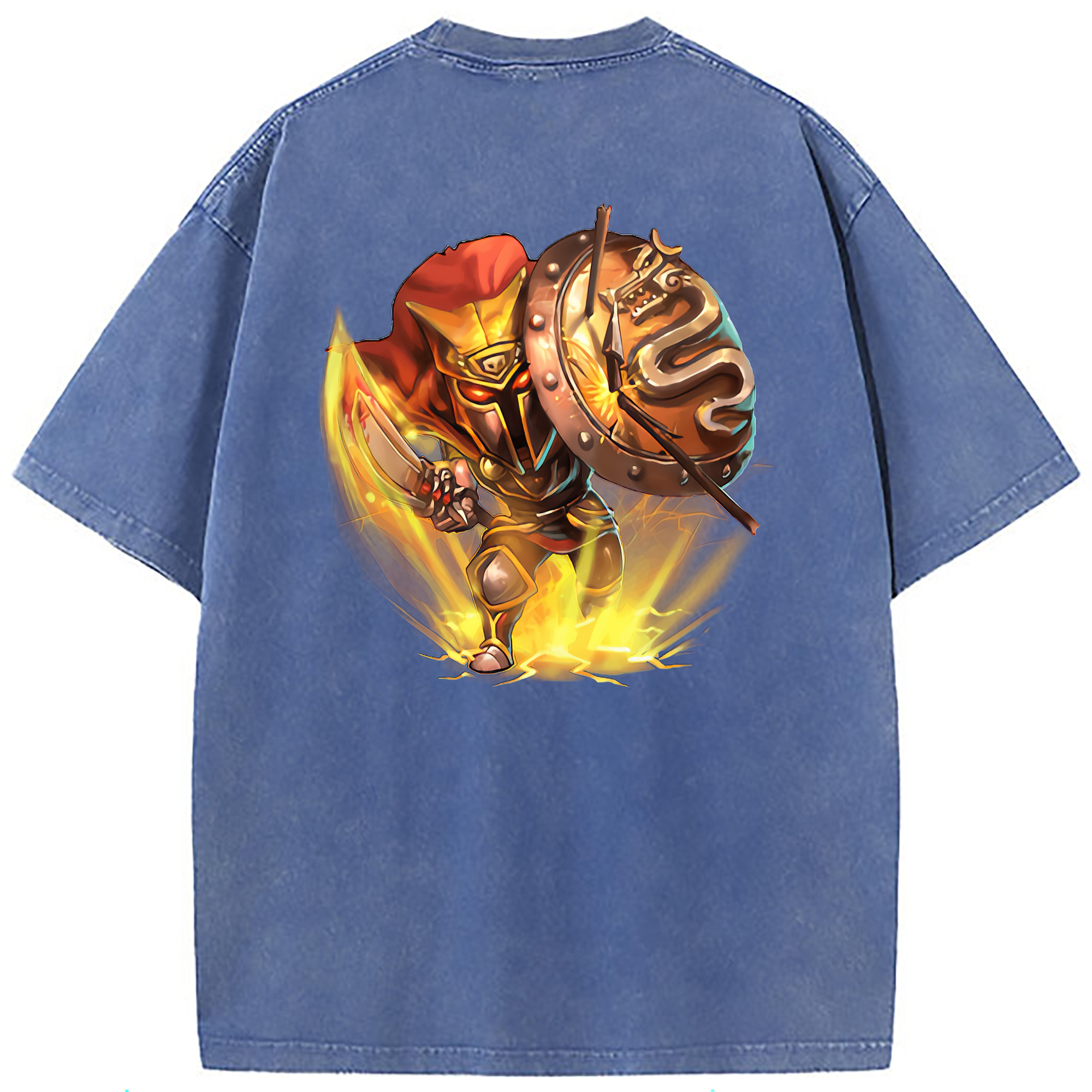 （画像用） リーグ・オブ・レジェンド League of Legends LOL 綿100% ヴィンテージ風 半袖Tシャツ（背面プリント）