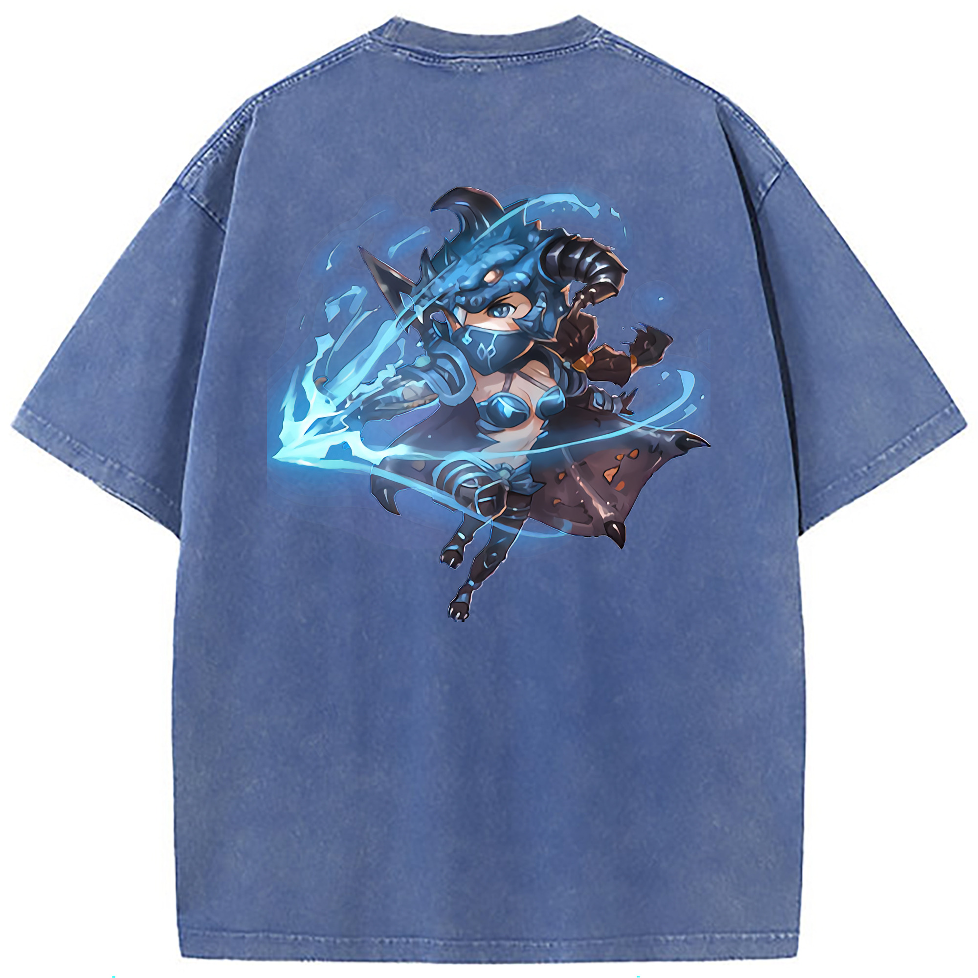 （画像用） リーグ・オブ・レジェンド League of Legends LOL 綿100% ヴィンテージ風 半袖Tシャツ（背面プリント）