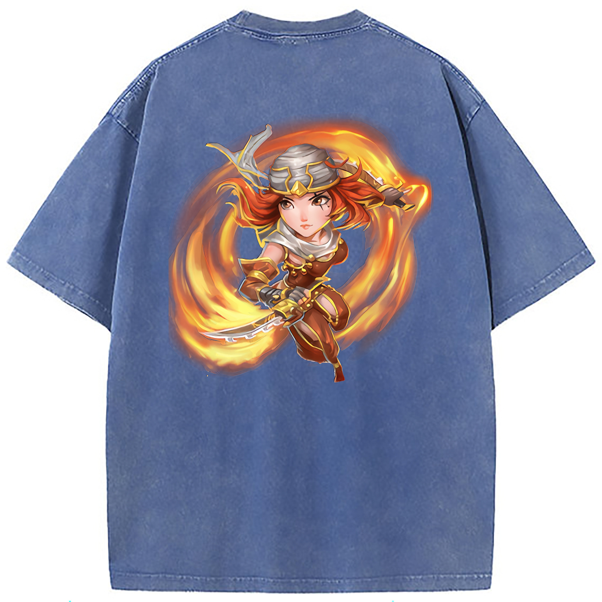（画像用） リーグ・オブ・レジェンド League of Legends LOL 綿100% ヴィンテージ風 半袖Tシャツ（背面プリント）