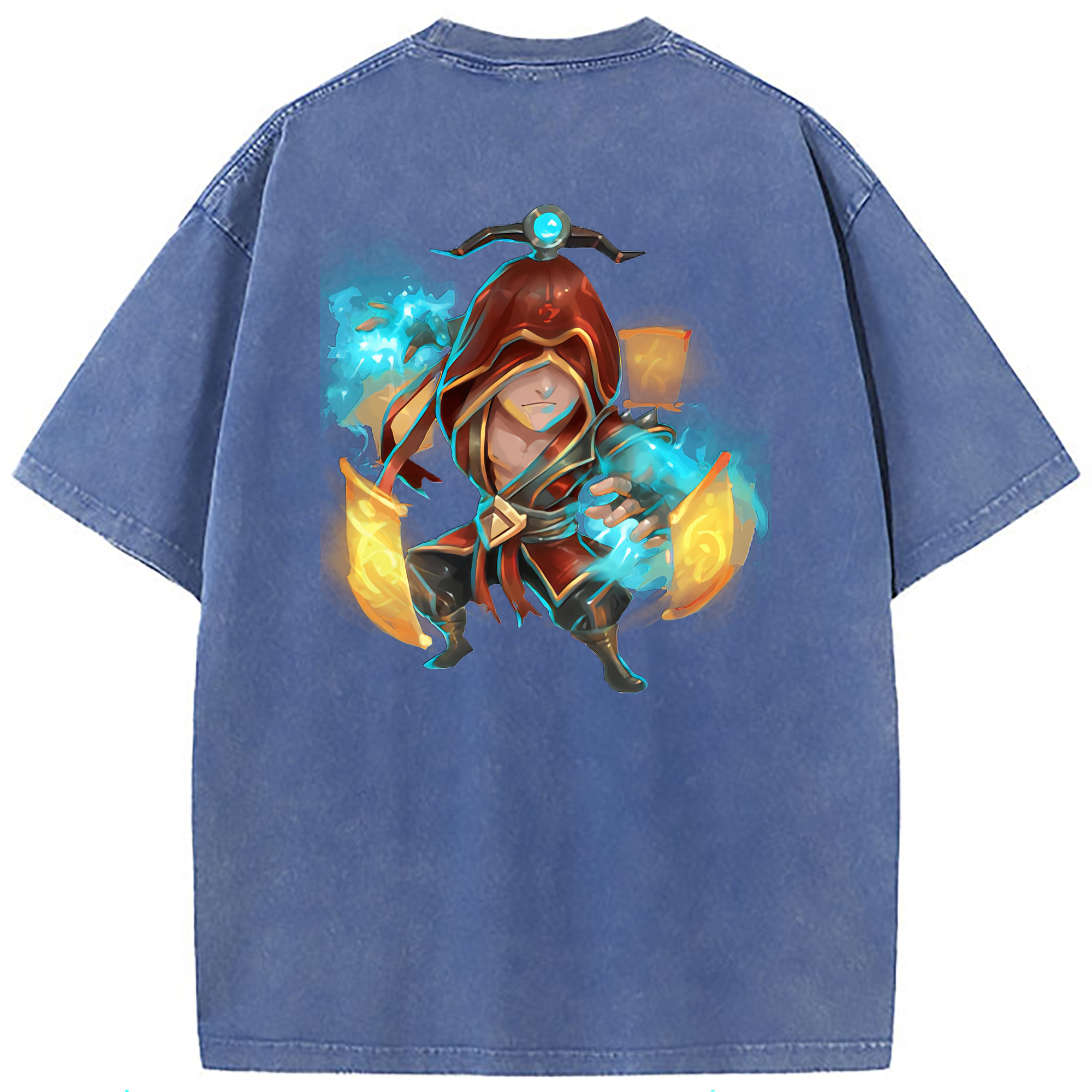 （画像用） リーグ・オブ・レジェンド League of Legends LOL 綿100% ヴィンテージ風 半袖Tシャツ（背面プリント）