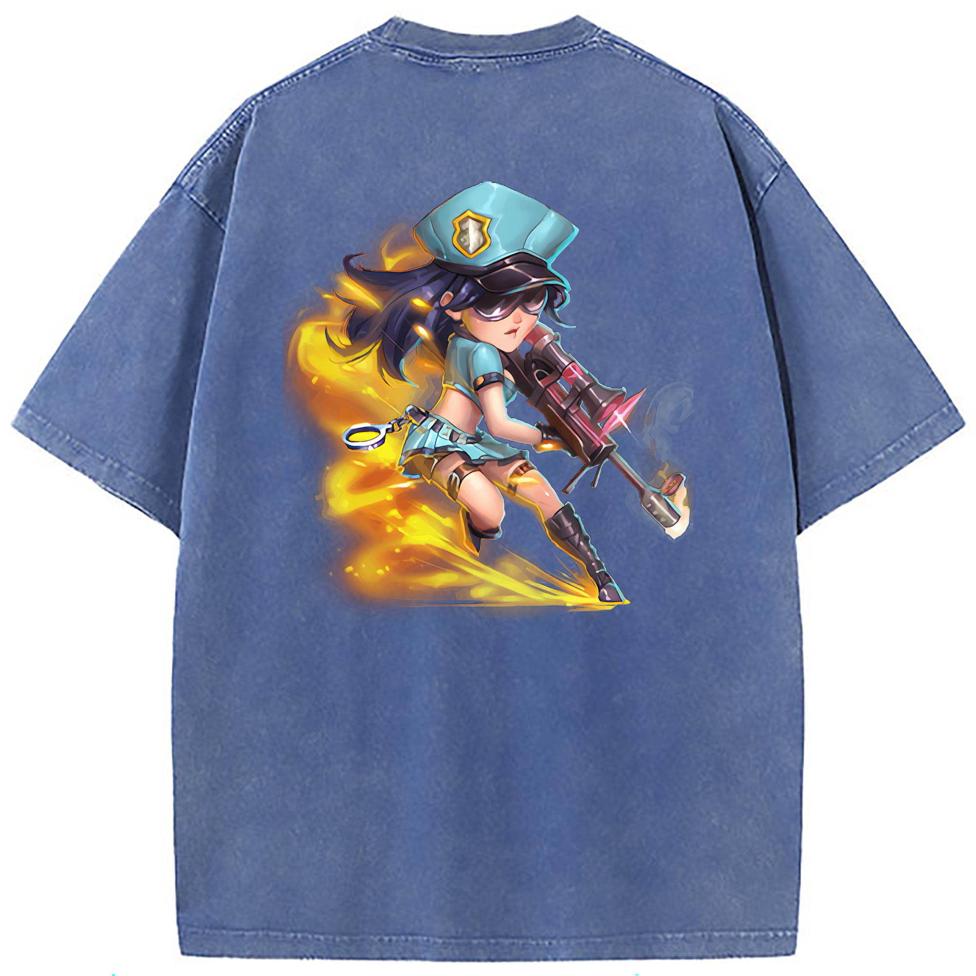 （画像用） リーグ・オブ・レジェンド League of Legends LOL 綿100% ヴィンテージ風 半袖Tシャツ（背面プリント）