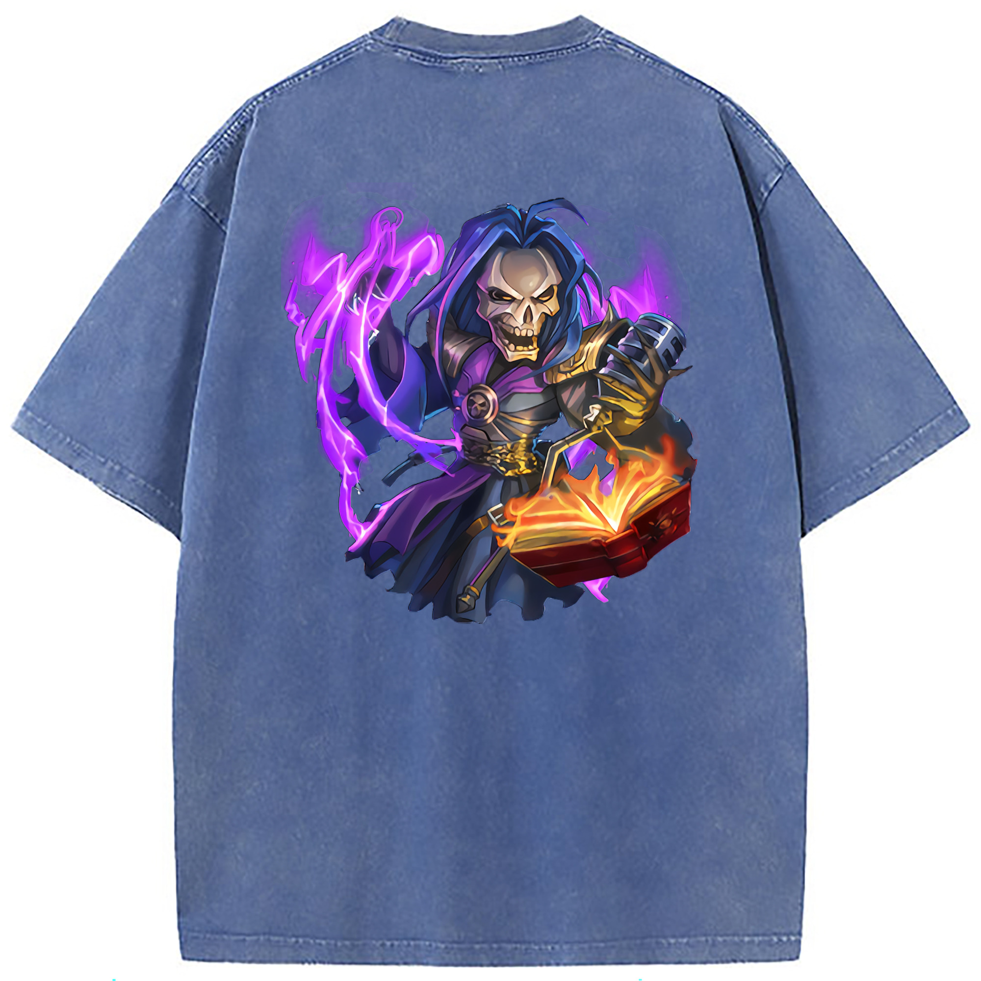 （画像用） リーグ・オブ・レジェンド League of Legends LOL 綿100% ヴィンテージ風 半袖Tシャツ（背面プリント）