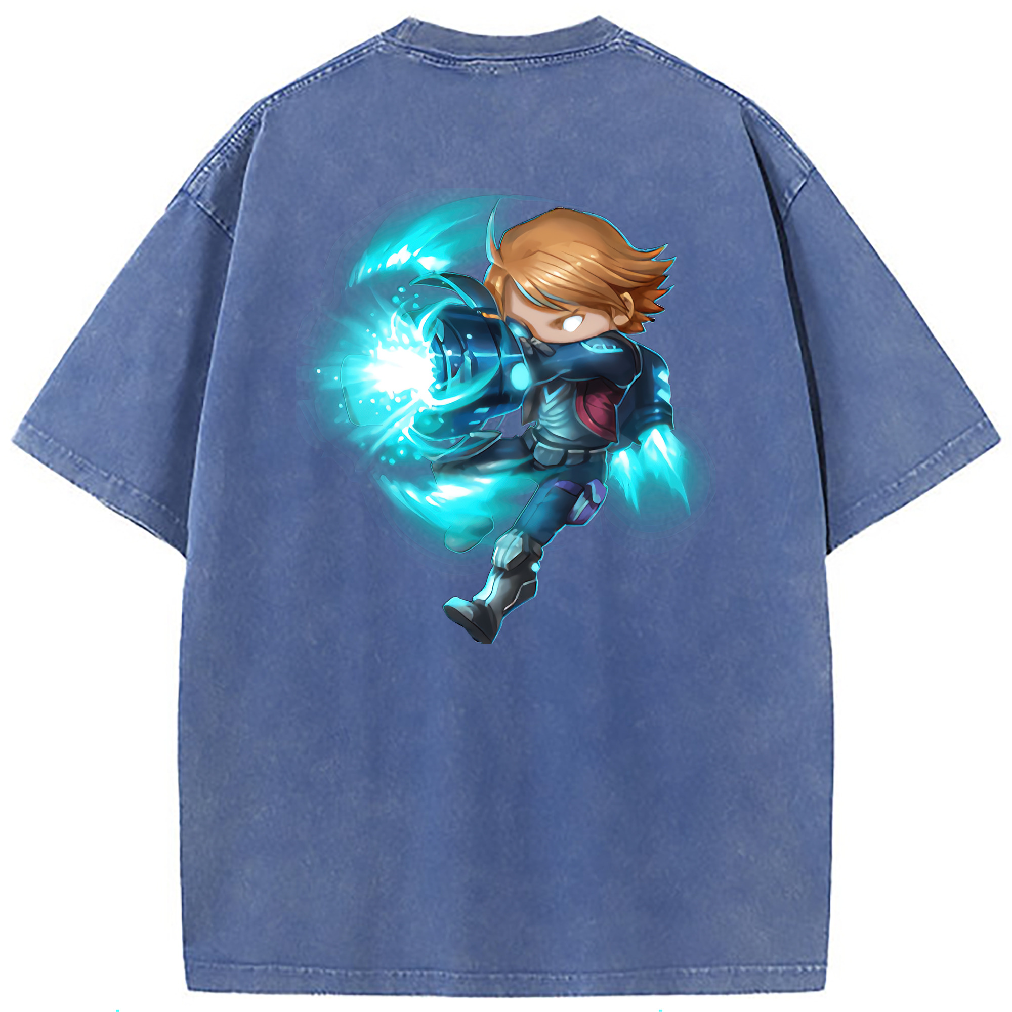 （画像用） リーグ・オブ・レジェンド League of Legends LOL 綿100% ヴィンテージ風 半袖Tシャツ（背面プリント）
