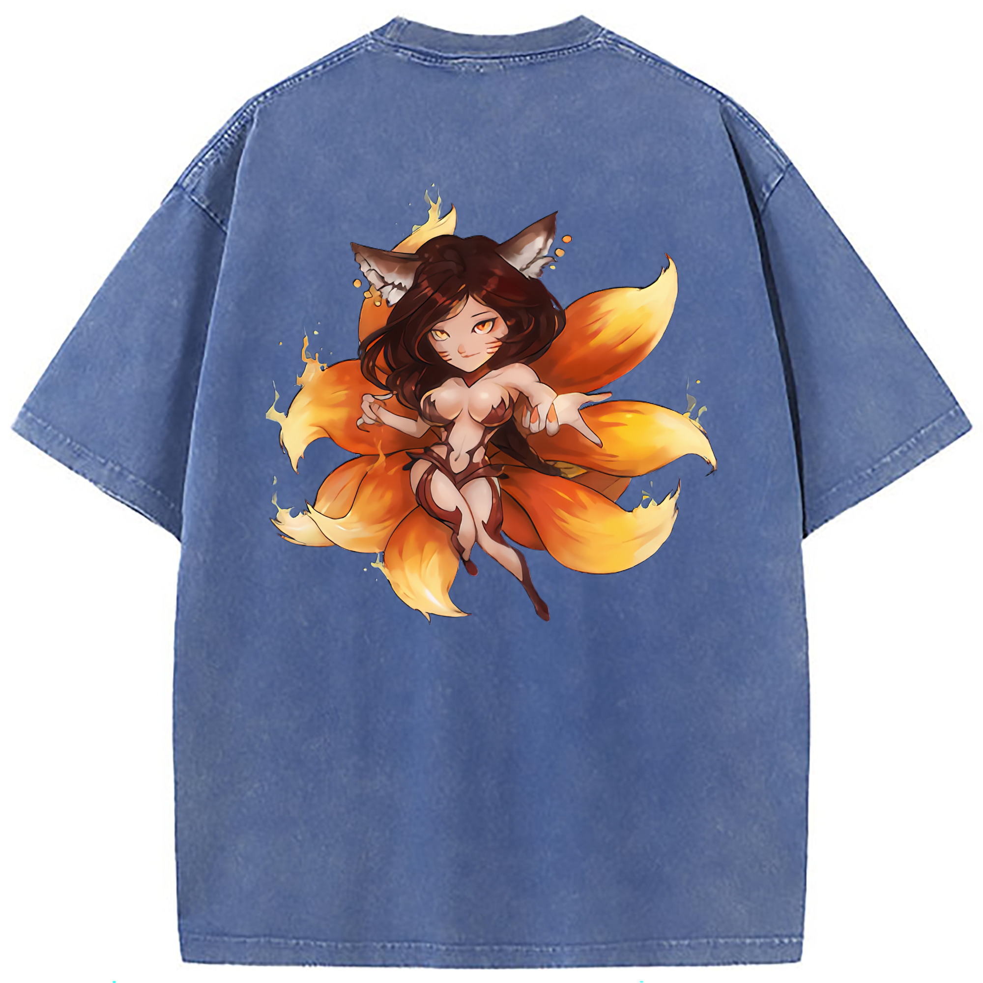 （画像用） リーグ・オブ・レジェンド League of Legends LOL 綿100% ヴィンテージ風 半袖Tシャツ（背面プリント）