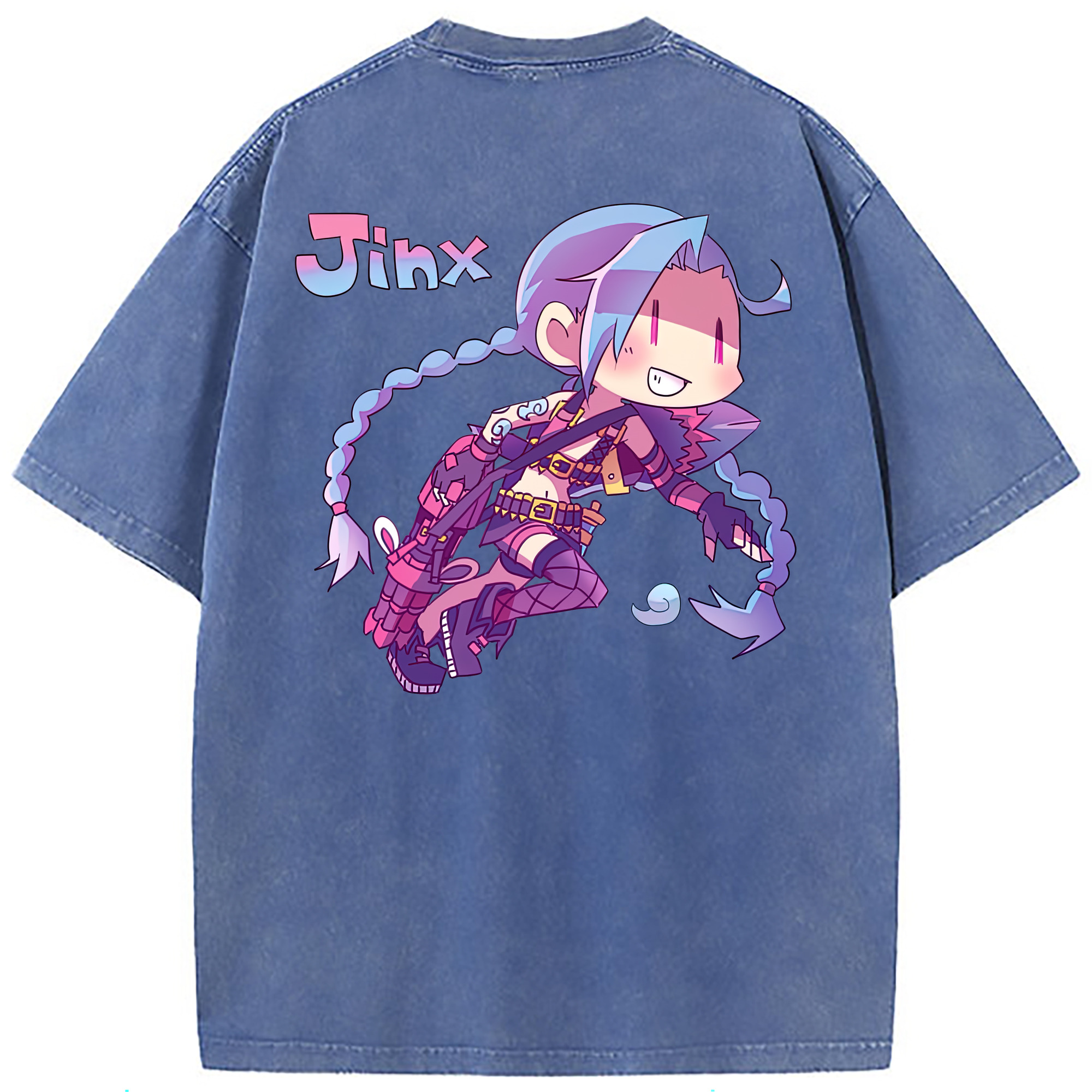 （画像用） リーグ・オブ・レジェンド League of Legends LOL 綿100% ヴィンテージ風 半袖Tシャツ（背面プリント）