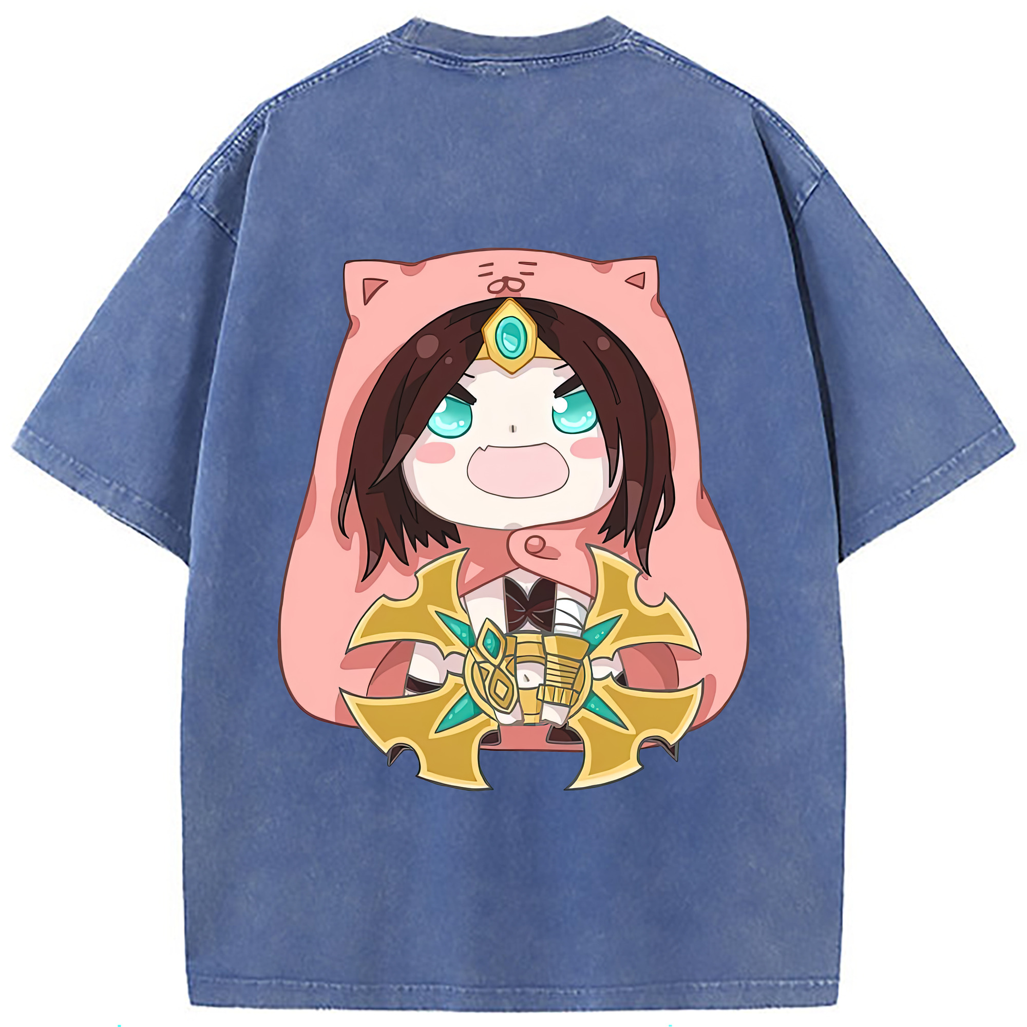 （画像用） リーグ・オブ・レジェンド League of Legends LOL 綿100% ヴィンテージ風 半袖Tシャツ（背面プリント）