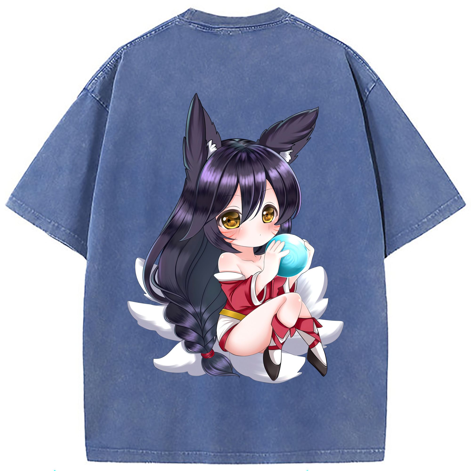 （画像用） リーグ・オブ・レジェンド League of Legends LOL 綿100% ヴィンテージ風 半袖Tシャツ（背面プリント）