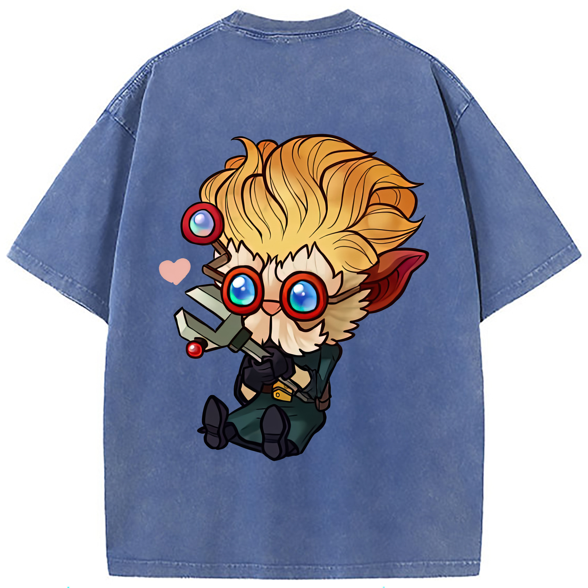 （画像用） リーグ・オブ・レジェンド League of Legends LOL 綿100% ヴィンテージ風 半袖Tシャツ（背面プリント）