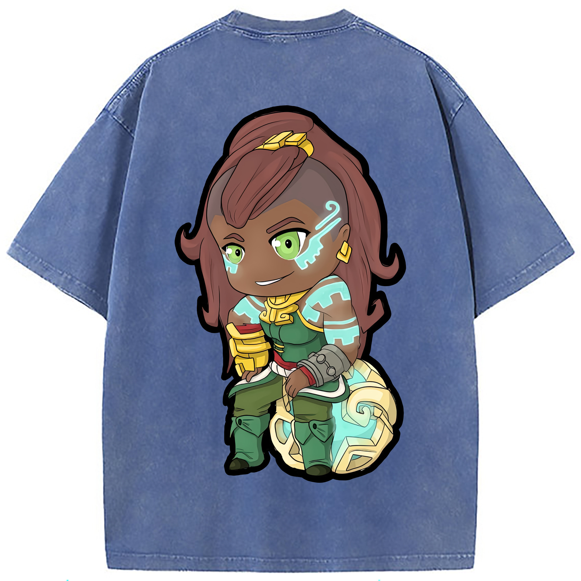 （画像用） リーグ・オブ・レジェンド League of Legends LOL 綿100% ヴィンテージ風 半袖Tシャツ（背面プリント）