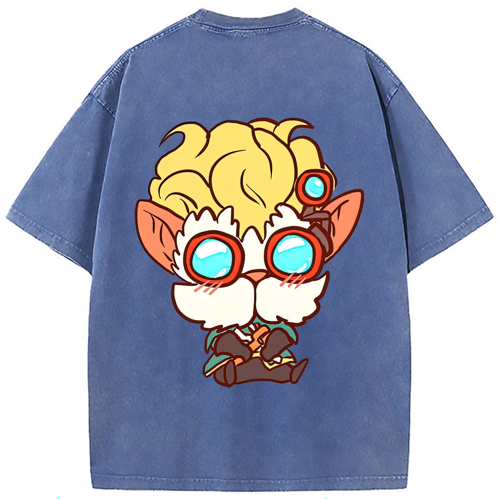 （画像用） リーグ・オブ・レジェンド League of Legends LOL 綿100% ヴィンテージ風 半袖Tシャツ（背面プリント）