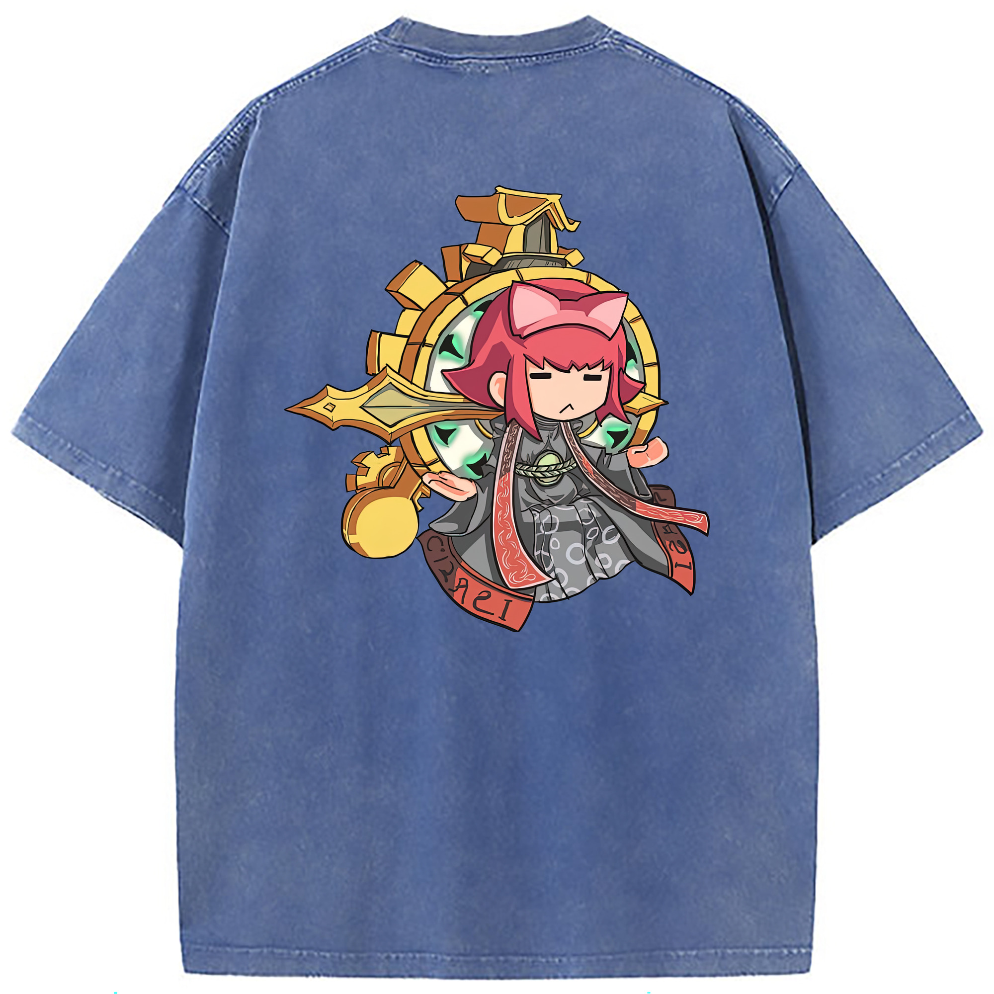 （画像用） リーグ・オブ・レジェンド League of Legends LOL 綿100% ヴィンテージ風 半袖Tシャツ（背面プリント）