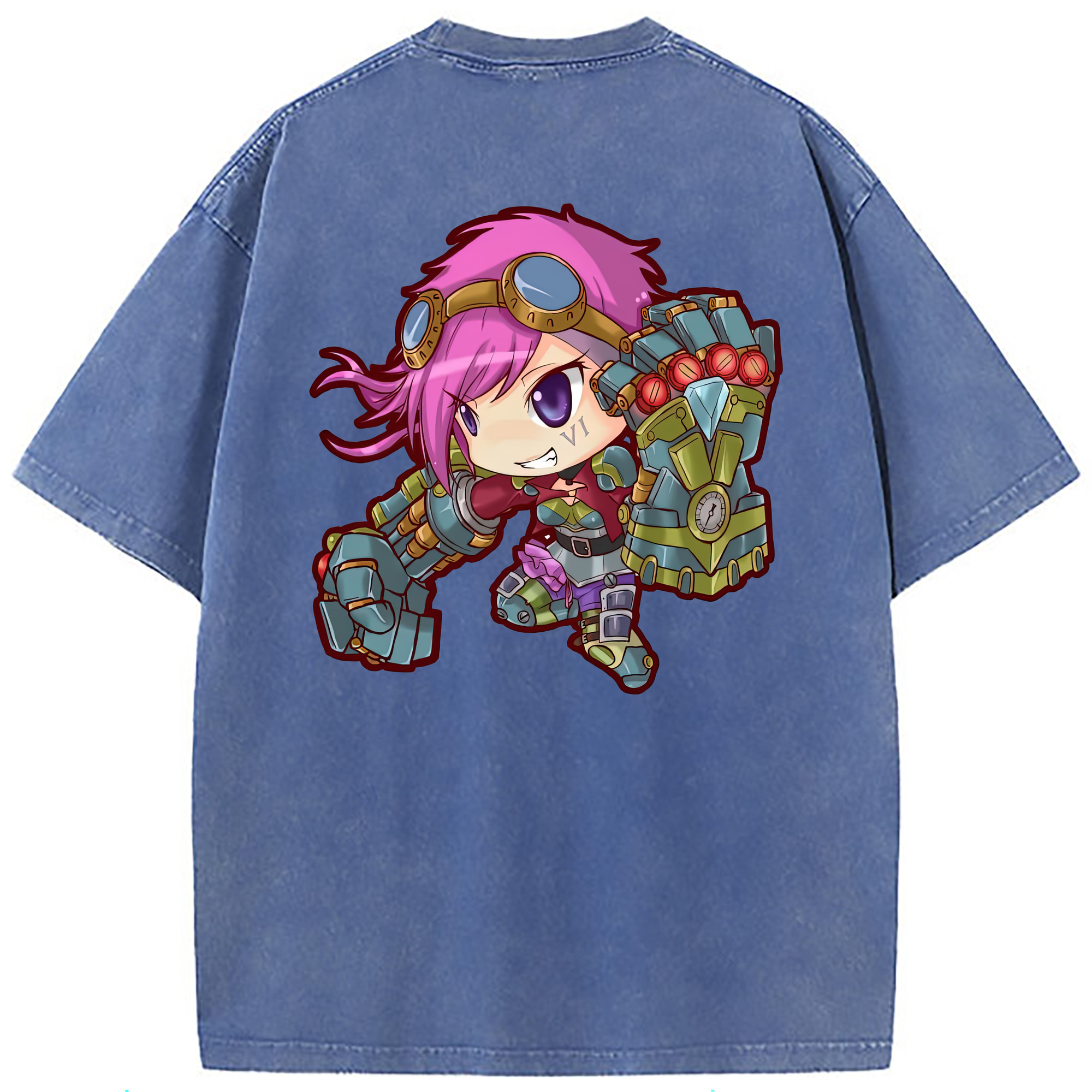 （画像用） リーグ・オブ・レジェンド League of Legends LOL 綿100% ヴィンテージ風 半袖Tシャツ（背面プリント）