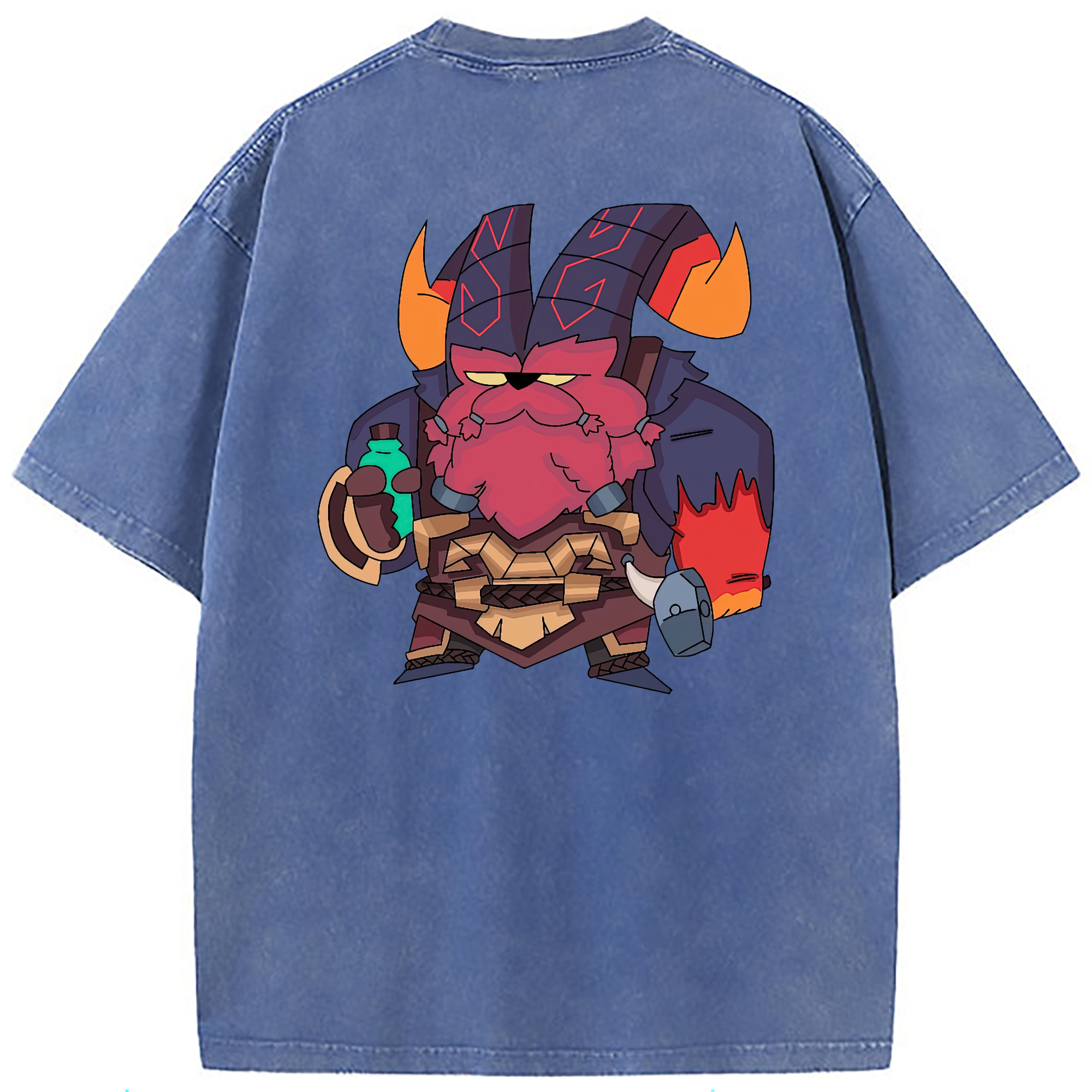 （画像用） リーグ・オブ・レジェンド League of Legends LOL 綿100% ヴィンテージ風 半袖Tシャツ（背面プリント）