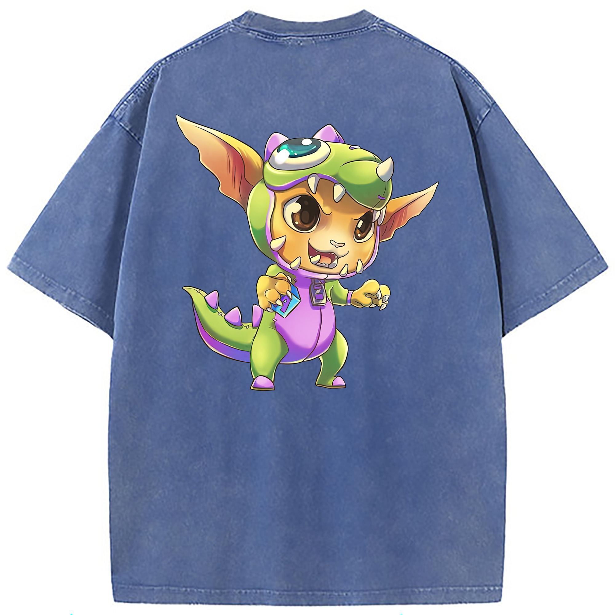 （画像用） リーグ・オブ・レジェンド League of Legends LOL 綿100% ヴィンテージ風 半袖Tシャツ（背面プリント）