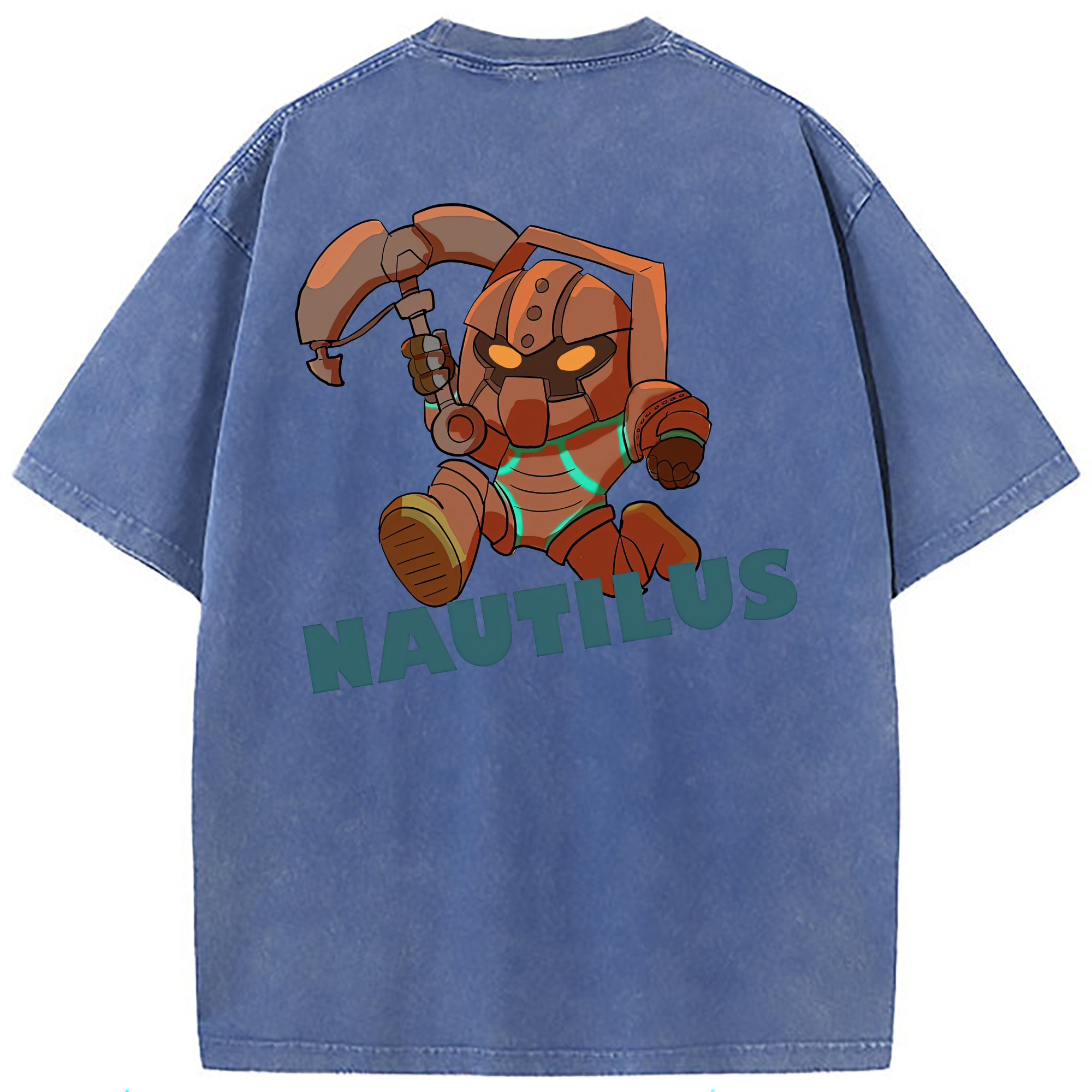 （画像用） リーグ・オブ・レジェンド League of Legends LOL 綿100% ヴィンテージ風 半袖Tシャツ（背面プリント）
