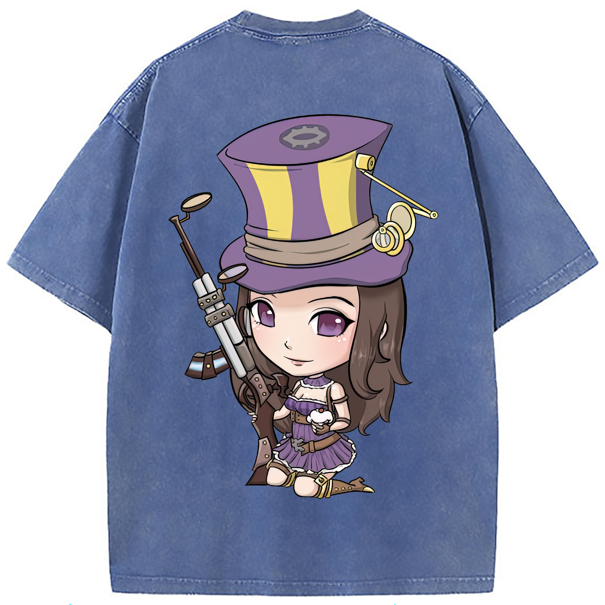 （画像用） リーグ・オブ・レジェンド League of Legends LOL 綿100% ヴィンテージ風 半袖Tシャツ（背面プリント）