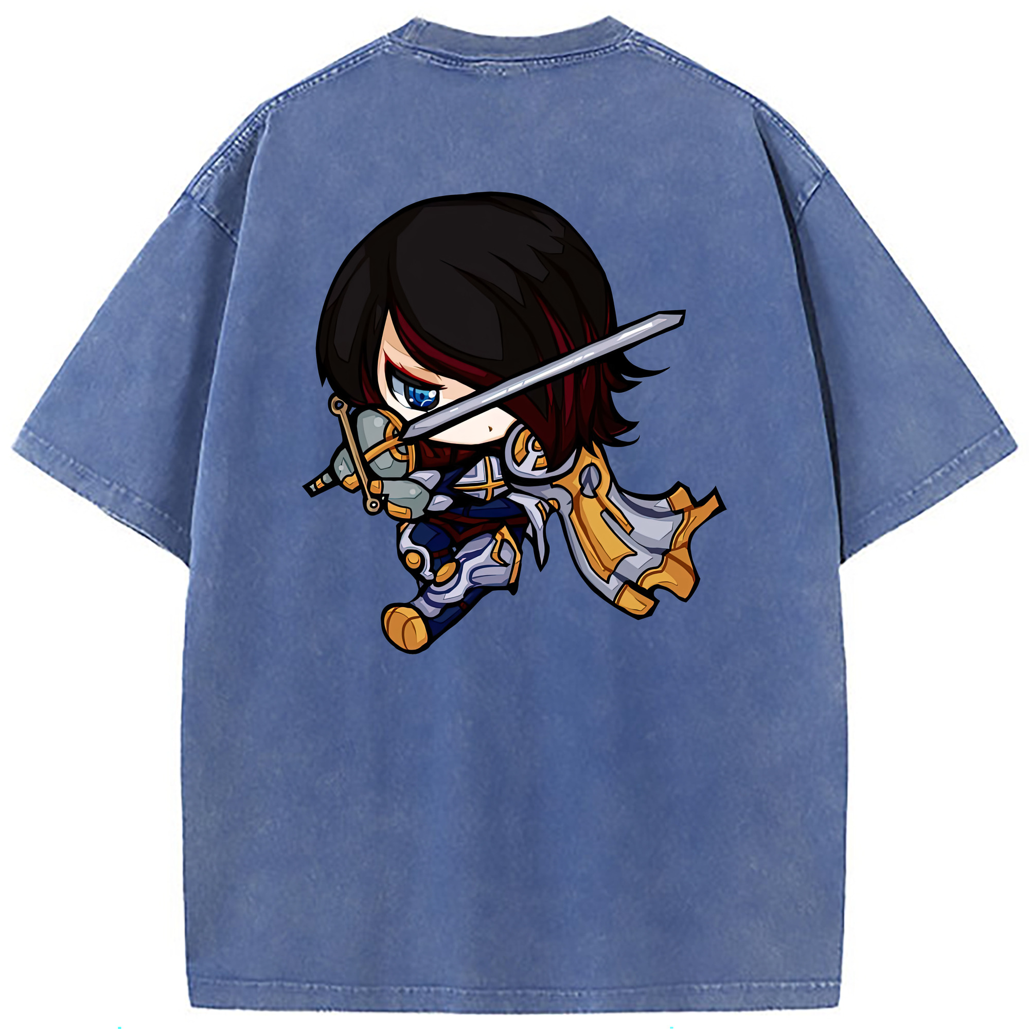 （画像用） リーグ・オブ・レジェンド League of Legends LOL 綿100% ヴィンテージ風 半袖Tシャツ（背面プリント）