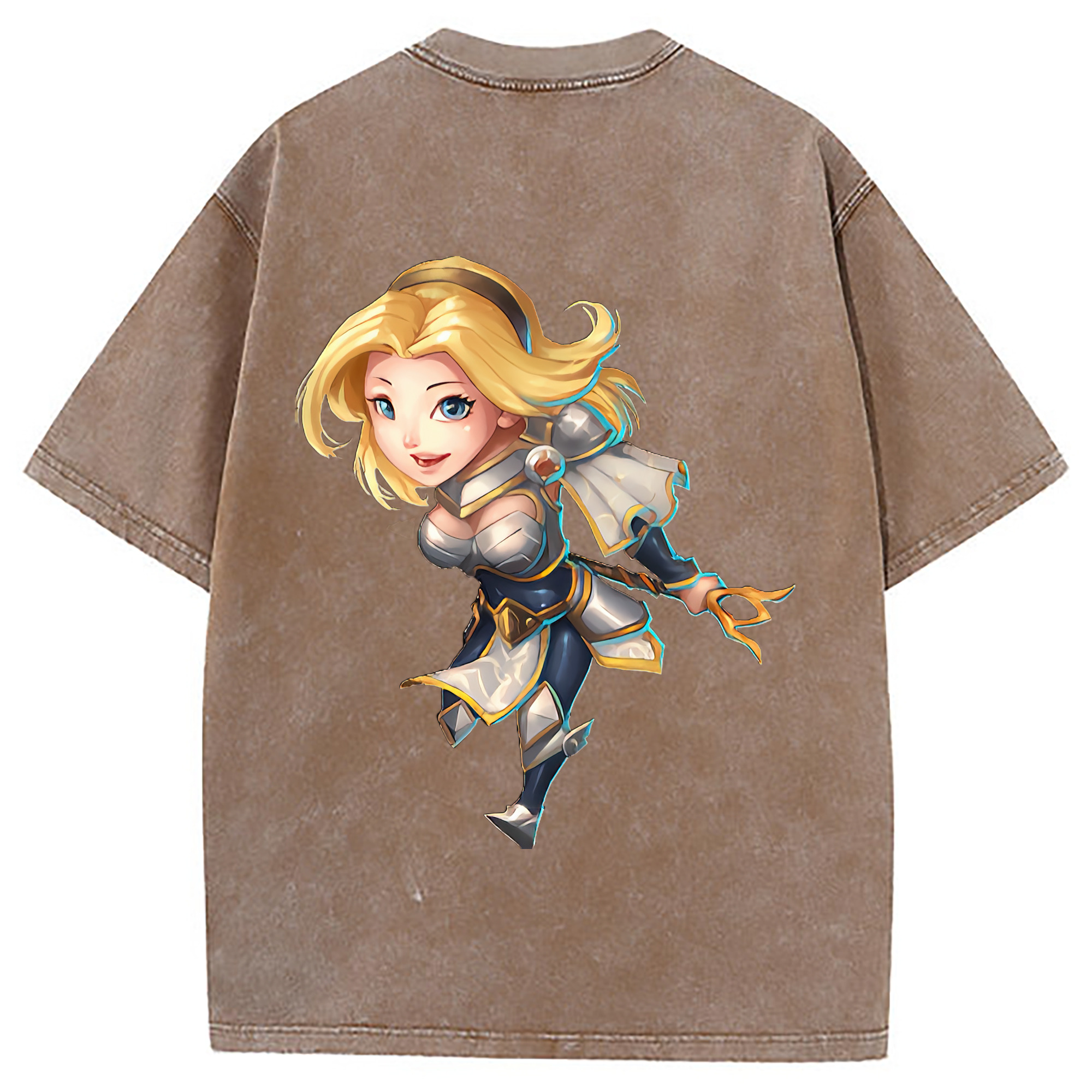 （画像用） リーグ・オブ・レジェンド League of Legends LOL 綿100% ヴィンテージ風 半袖Tシャツ（背面プリント）