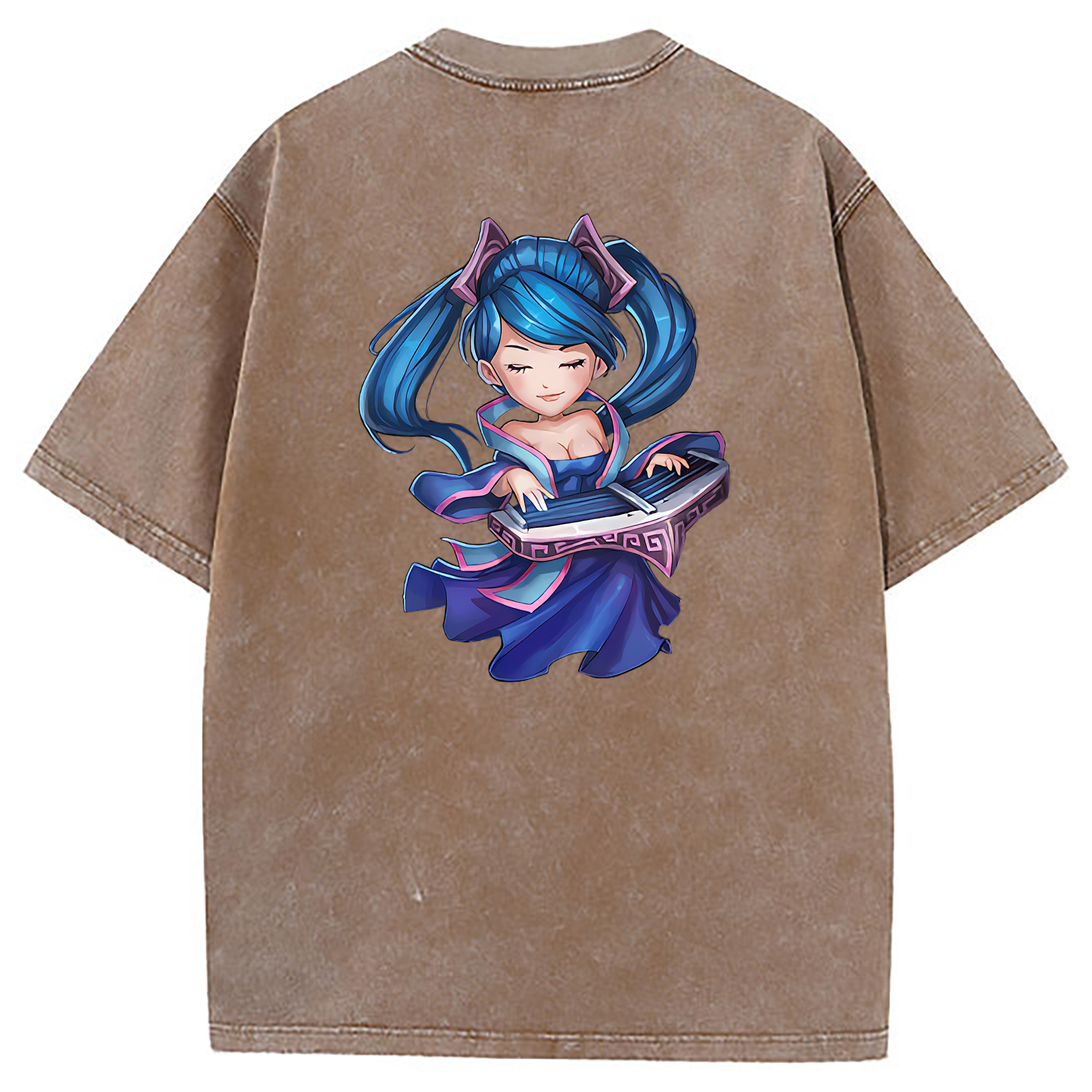 （画像用） リーグ・オブ・レジェンド League of Legends LOL 綿100% ヴィンテージ風 半袖Tシャツ（背面プリント）