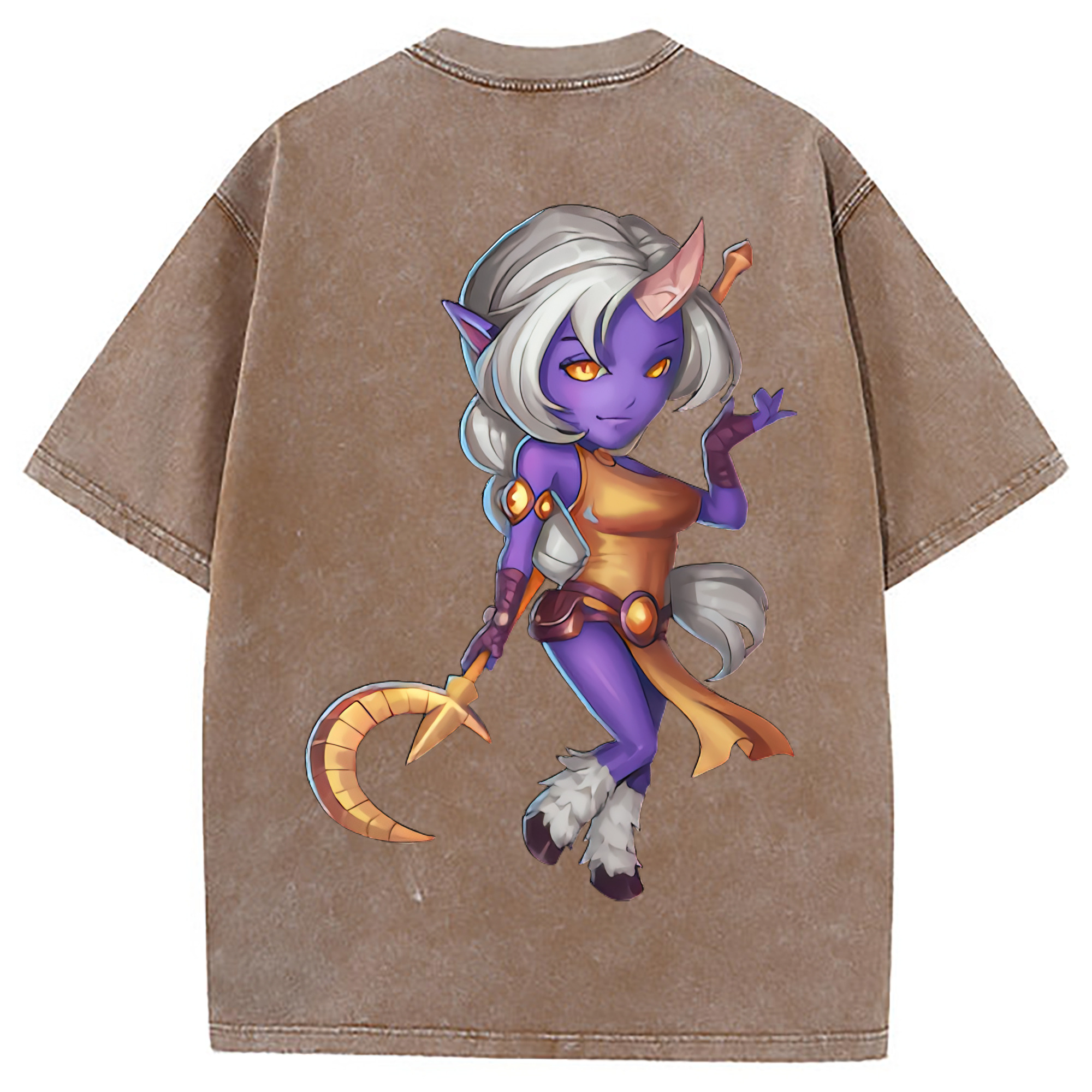 （画像用） リーグ・オブ・レジェンド League of Legends LOL 綿100% ヴィンテージ風 半袖Tシャツ（背面プリント）