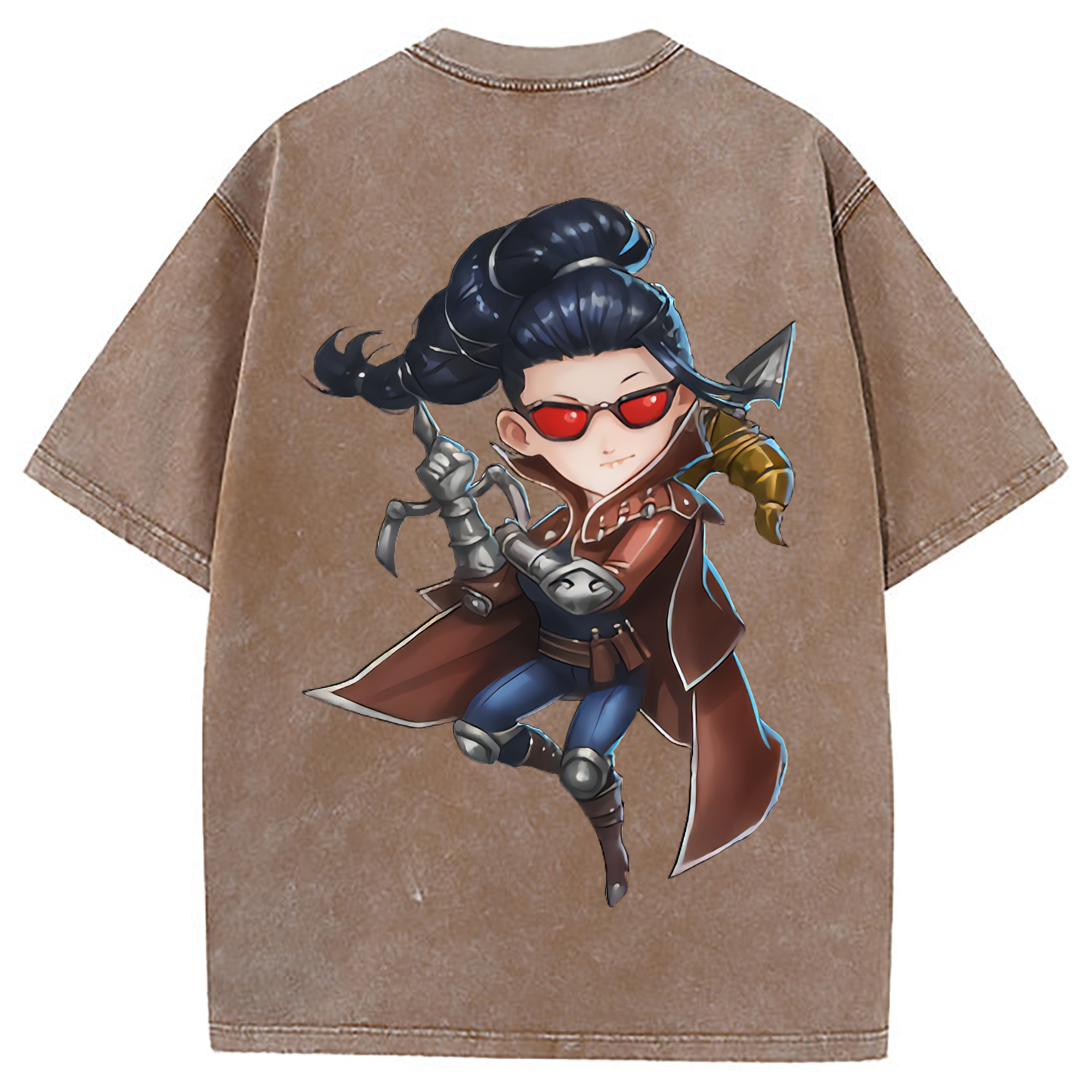 （画像用） リーグ・オブ・レジェンド League of Legends LOL 綿100% ヴィンテージ風 半袖Tシャツ（背面プリント）