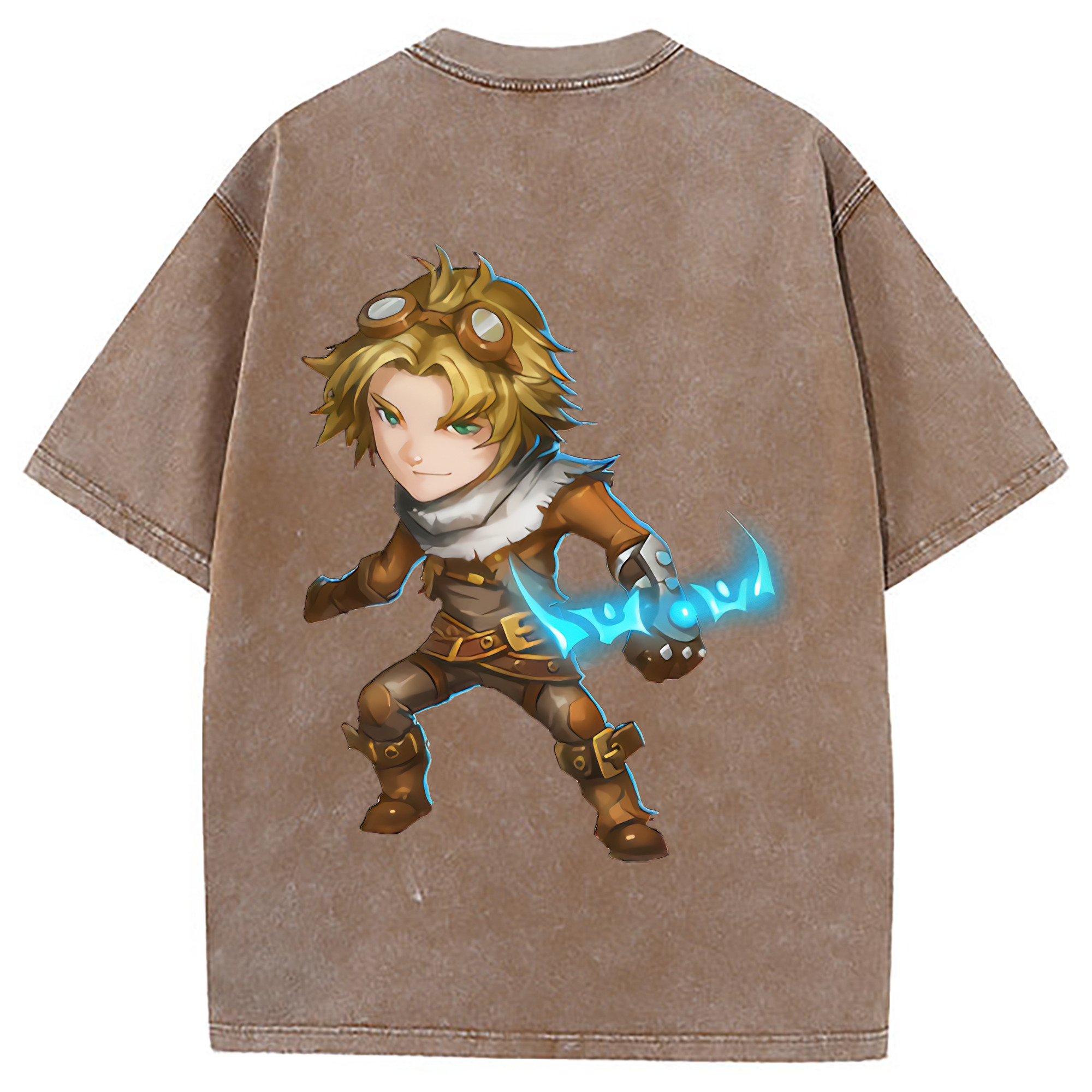 （画像用） リーグ・オブ・レジェンド League of Legends LOL 綿100% ヴィンテージ風 半袖Tシャツ（背面プリント）