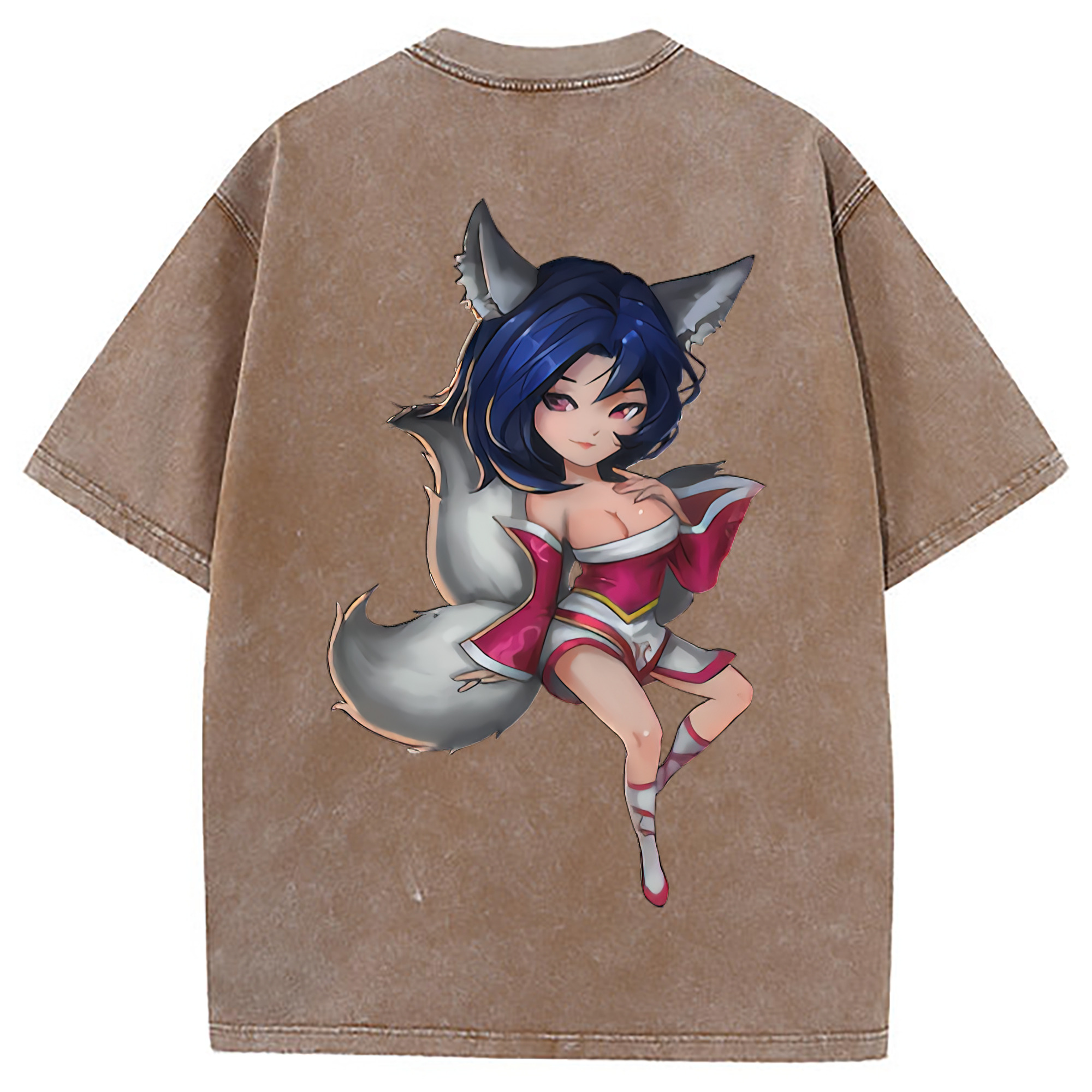 （画像用） リーグ・オブ・レジェンド League of Legends LOL 綿100% ヴィンテージ風 半袖Tシャツ（背面プリント）