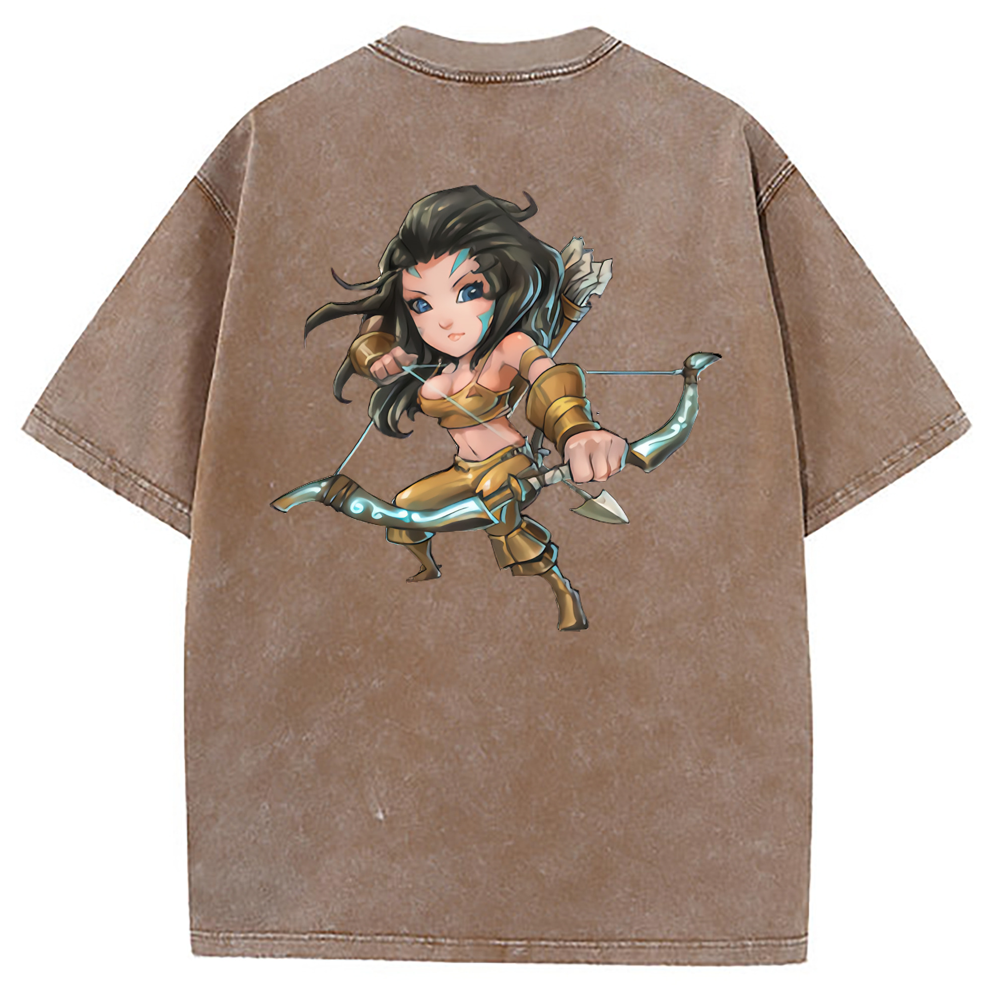 （画像用） リーグ・オブ・レジェンド League of Legends LOL 綿100% ヴィンテージ風 半袖Tシャツ（背面プリント）