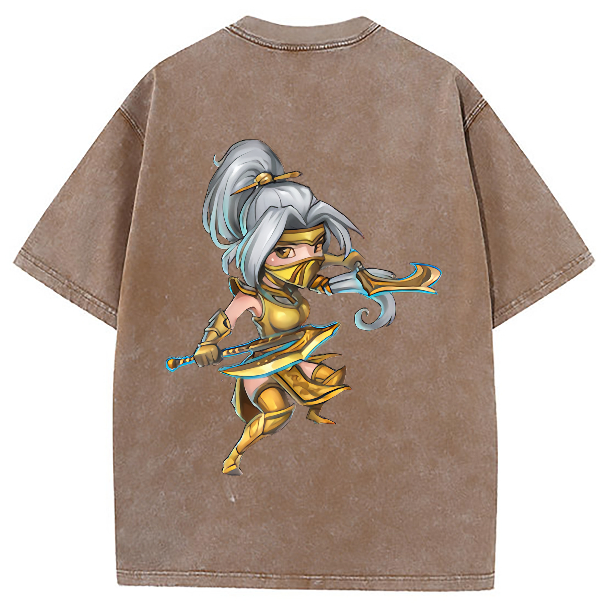 （画像用） リーグ・オブ・レジェンド League of Legends LOL 綿100% ヴィンテージ風 半袖Tシャツ（背面プリント）