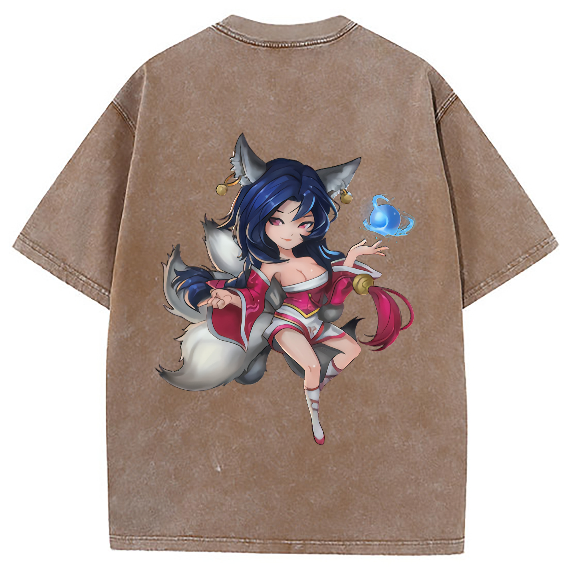 （画像用） リーグ・オブ・レジェンド League of Legends LOL 綿100% ヴィンテージ風 半袖Tシャツ（背面プリント）
