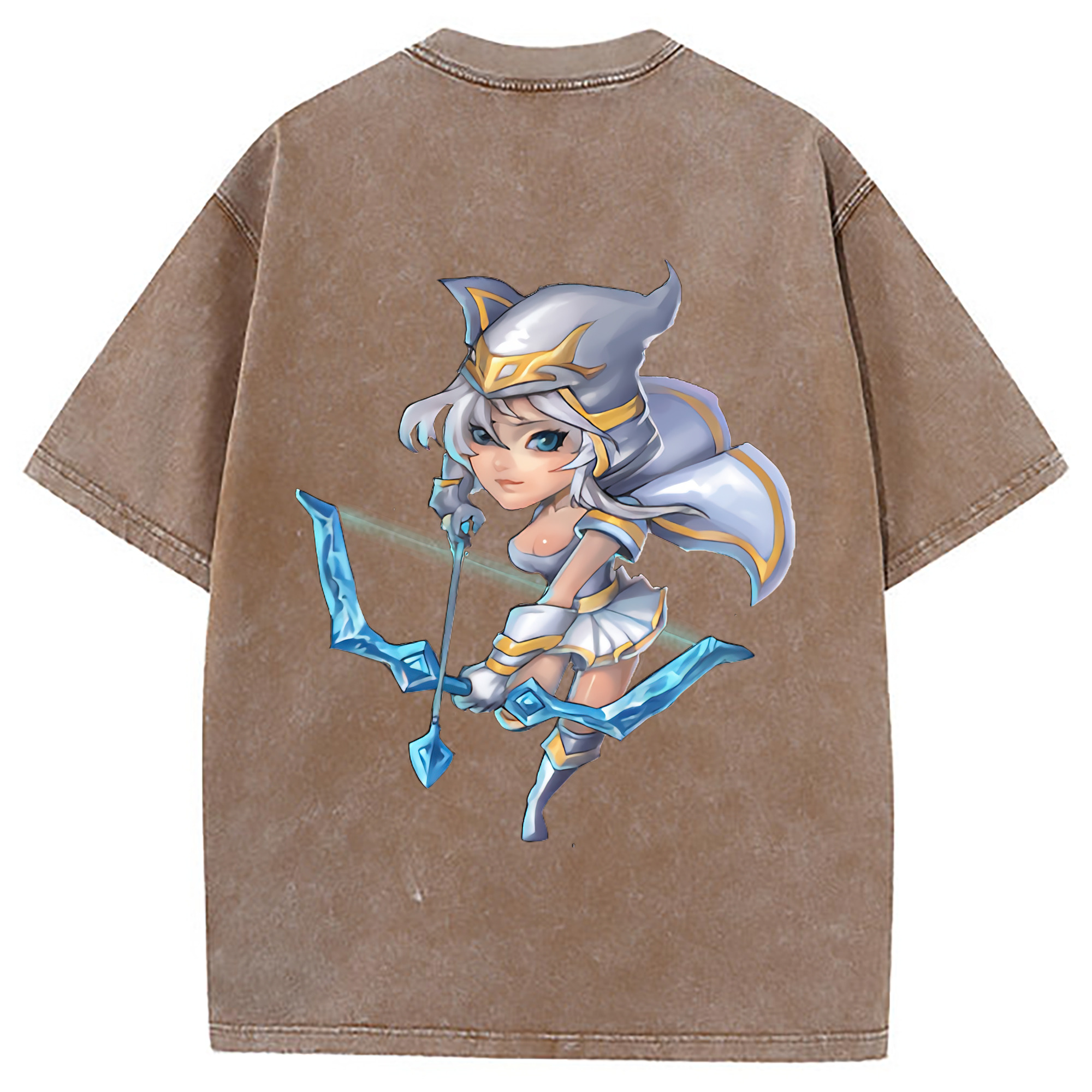 （画像用） リーグ・オブ・レジェンド League of Legends LOL 綿100% ヴィンテージ風 半袖Tシャツ（背面プリント）