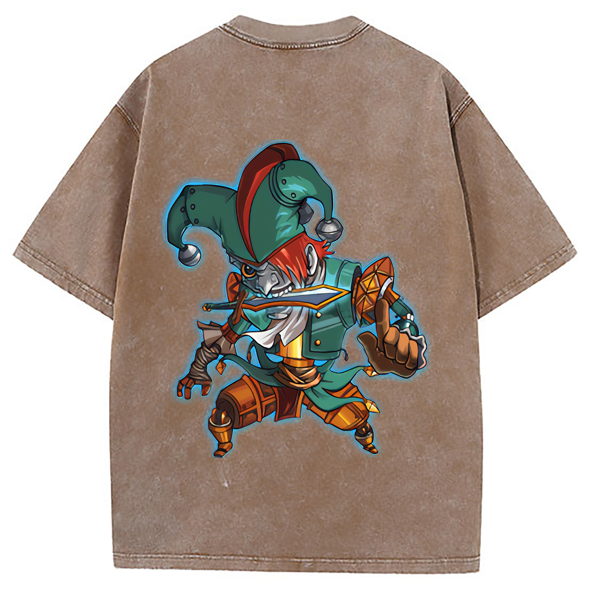（画像用） リーグ・オブ・レジェンド League of Legends LOL 綿100% ヴィンテージ風 半袖Tシャツ（背面プリント）