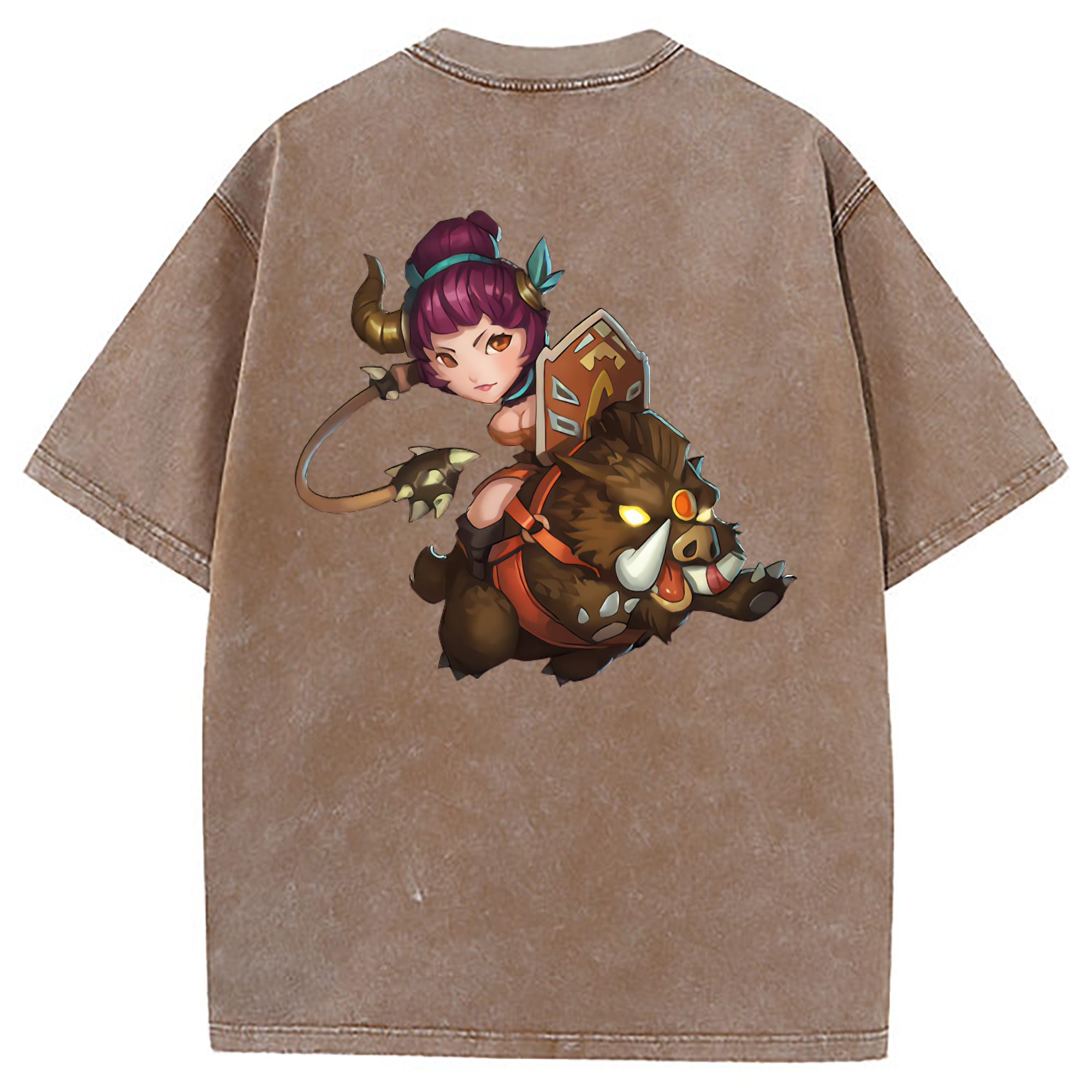 （画像用） リーグ・オブ・レジェンド League of Legends LOL 綿100% ヴィンテージ風 半袖Tシャツ（背面プリント）