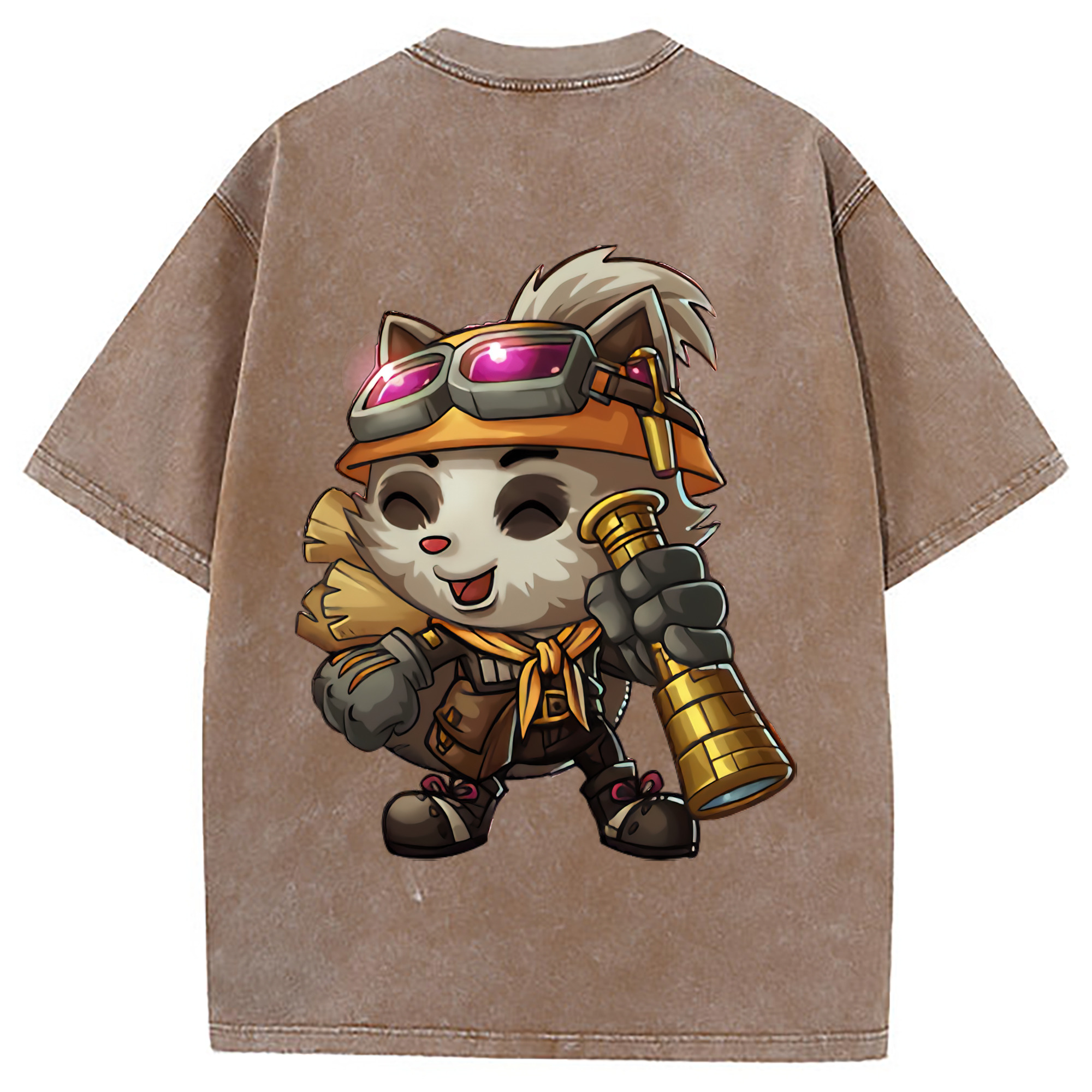 （画像用） リーグ・オブ・レジェンド League of Legends LOL 綿100% ヴィンテージ風 半袖Tシャツ（背面プリント）