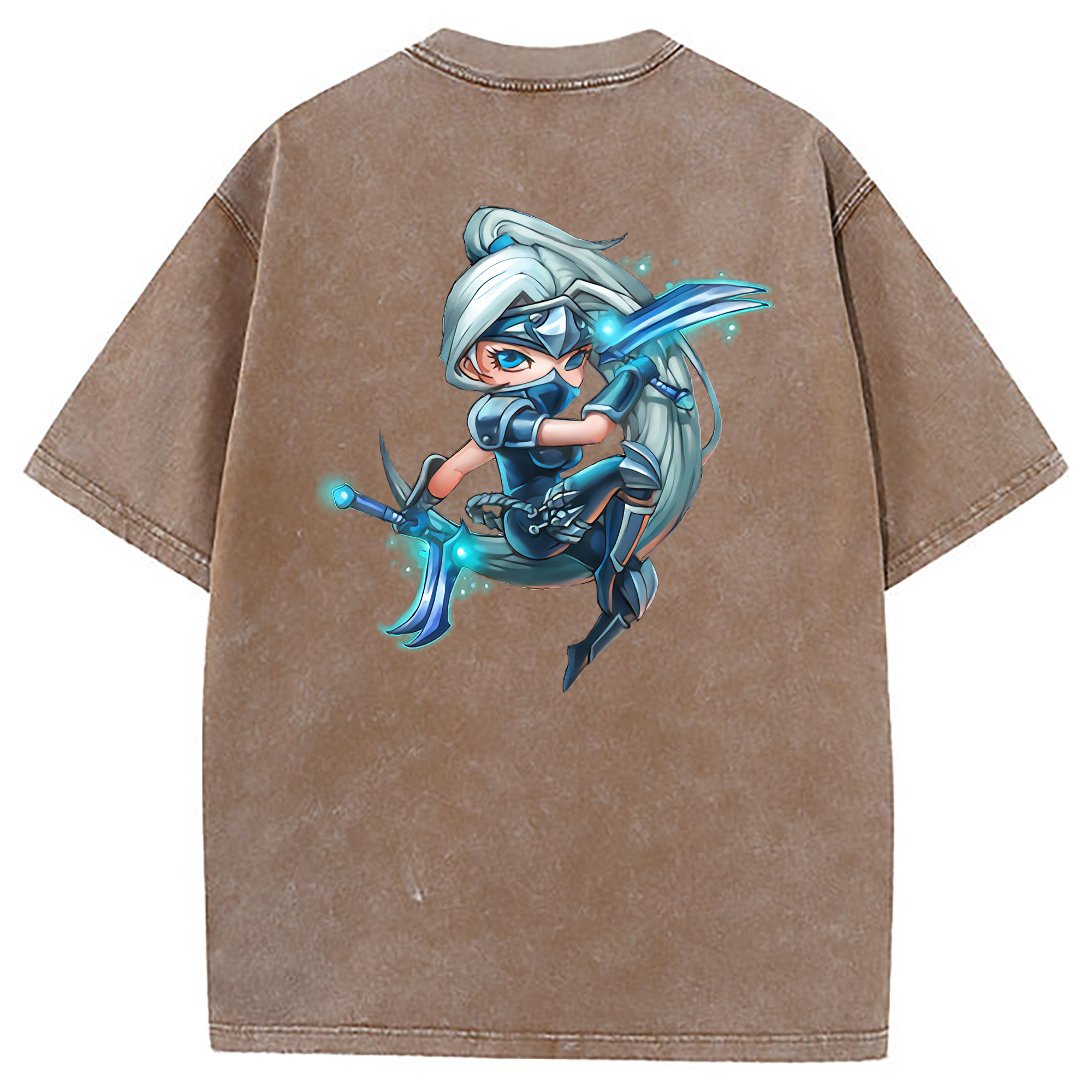 （画像用） リーグ・オブ・レジェンド League of Legends LOL 綿100% ヴィンテージ風 半袖Tシャツ（背面プリント）