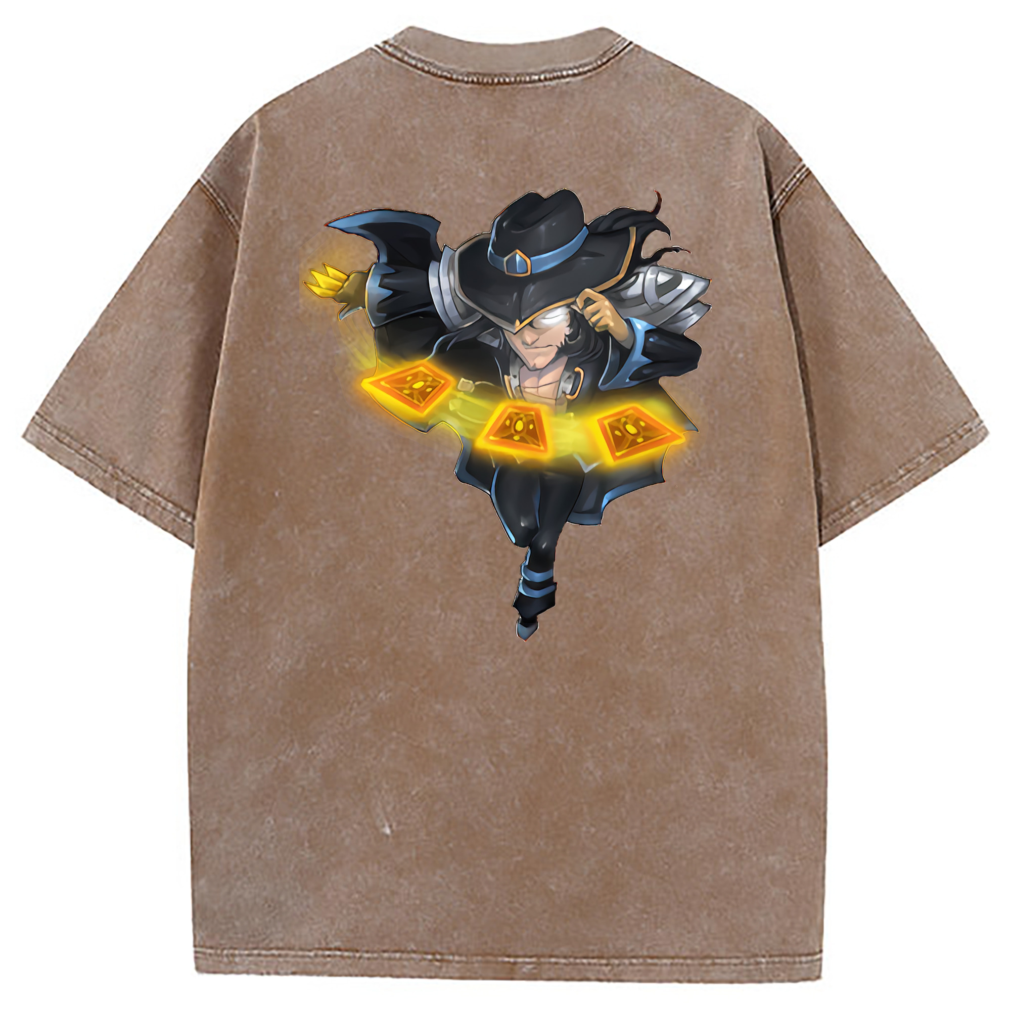 （画像用） リーグ・オブ・レジェンド League of Legends LOL 綿100% ヴィンテージ風 半袖Tシャツ（背面プリント）