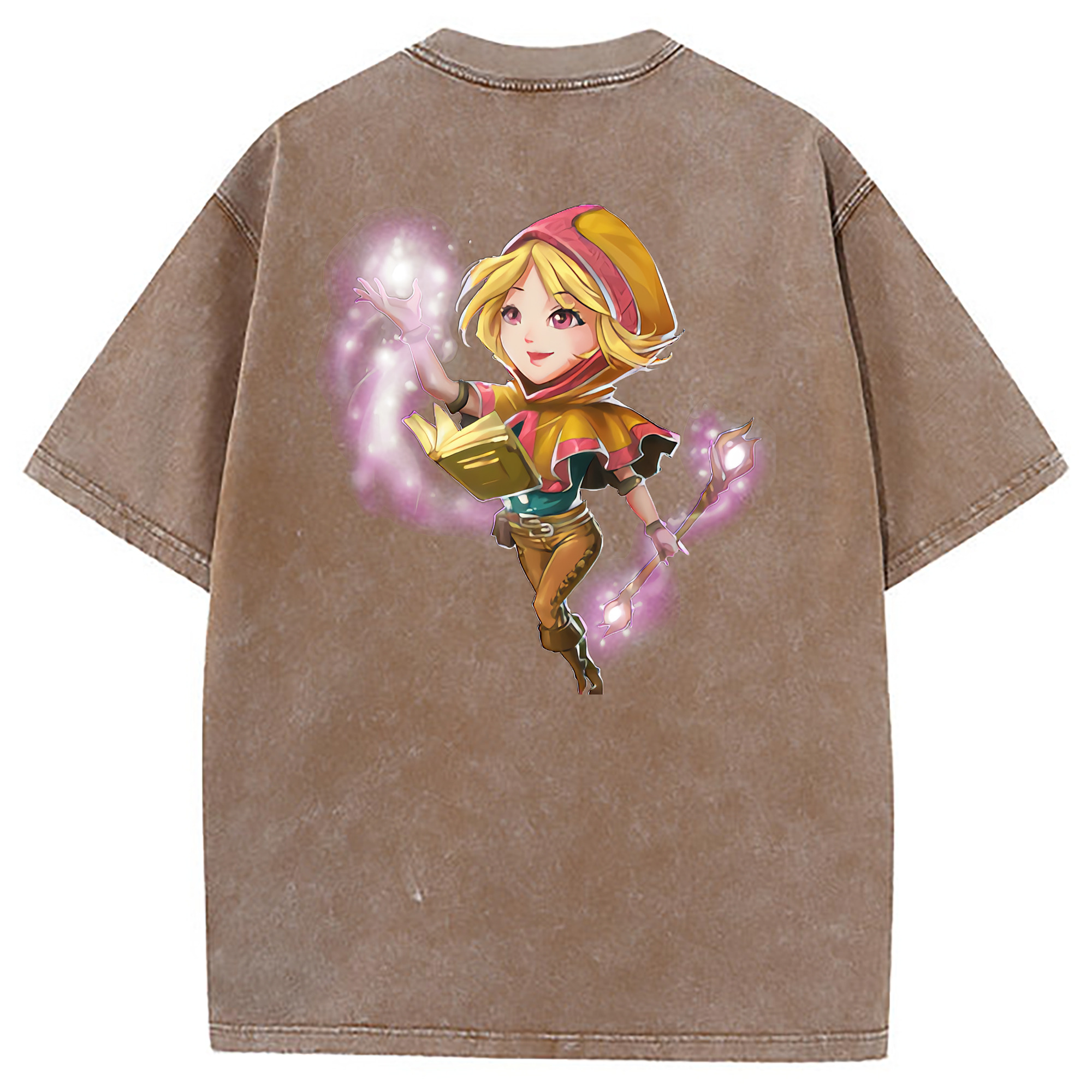 （画像用） リーグ・オブ・レジェンド League of Legends LOL 綿100% ヴィンテージ風 半袖Tシャツ（背面プリント）