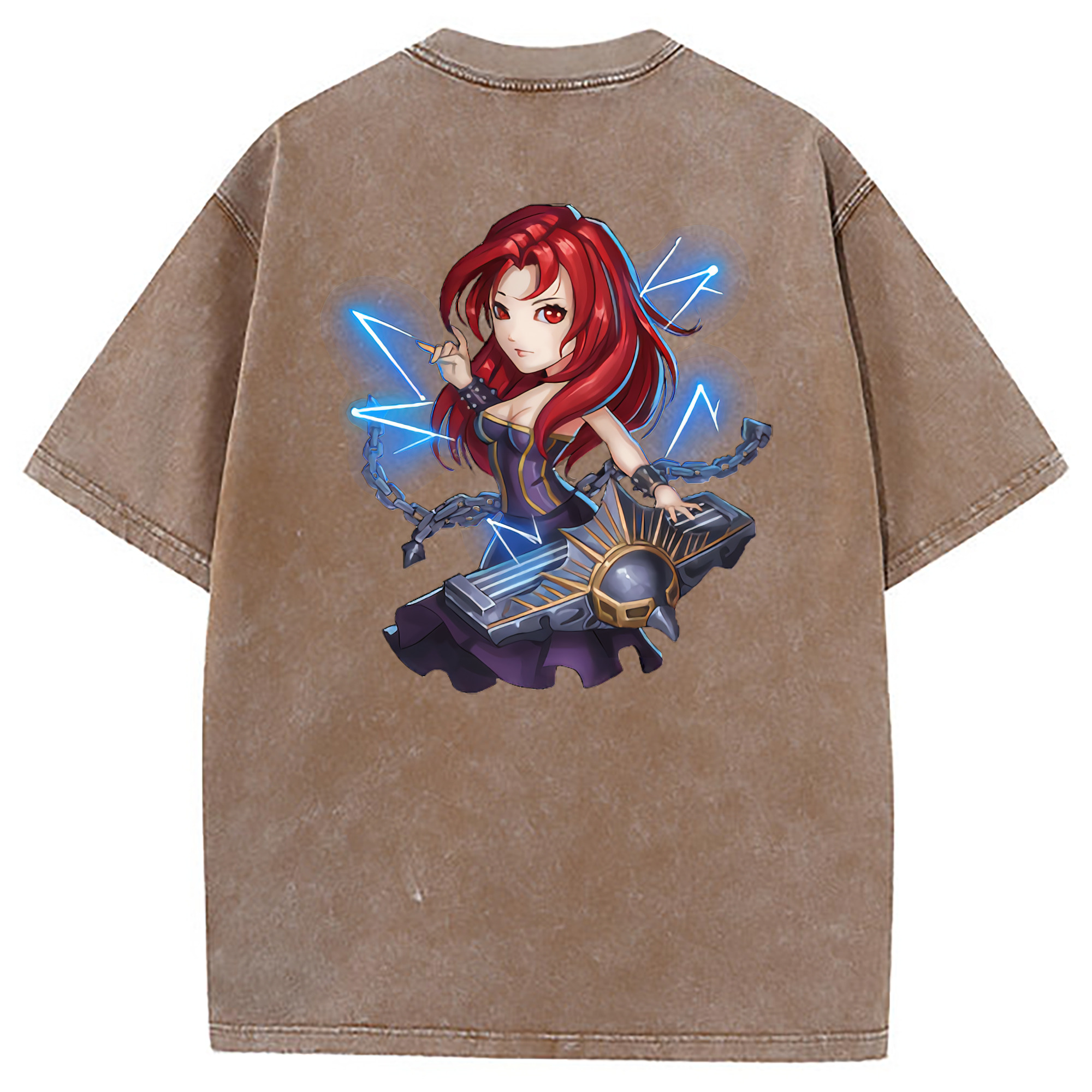（画像用） リーグ・オブ・レジェンド League of Legends LOL 綿100% ヴィンテージ風 半袖Tシャツ（背面プリント）