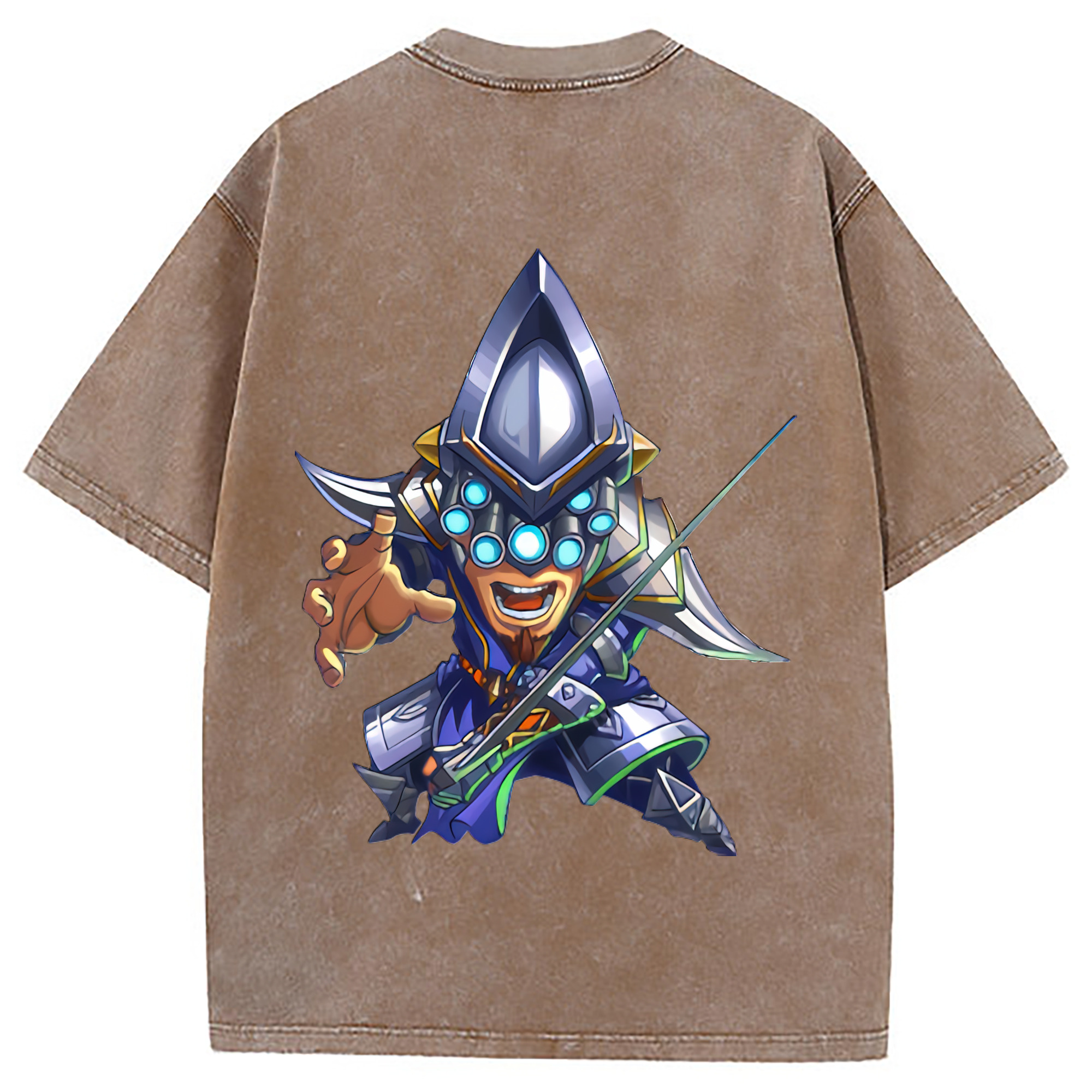 （画像用） リーグ・オブ・レジェンド League of Legends LOL 綿100% ヴィンテージ風 半袖Tシャツ（背面プリント）