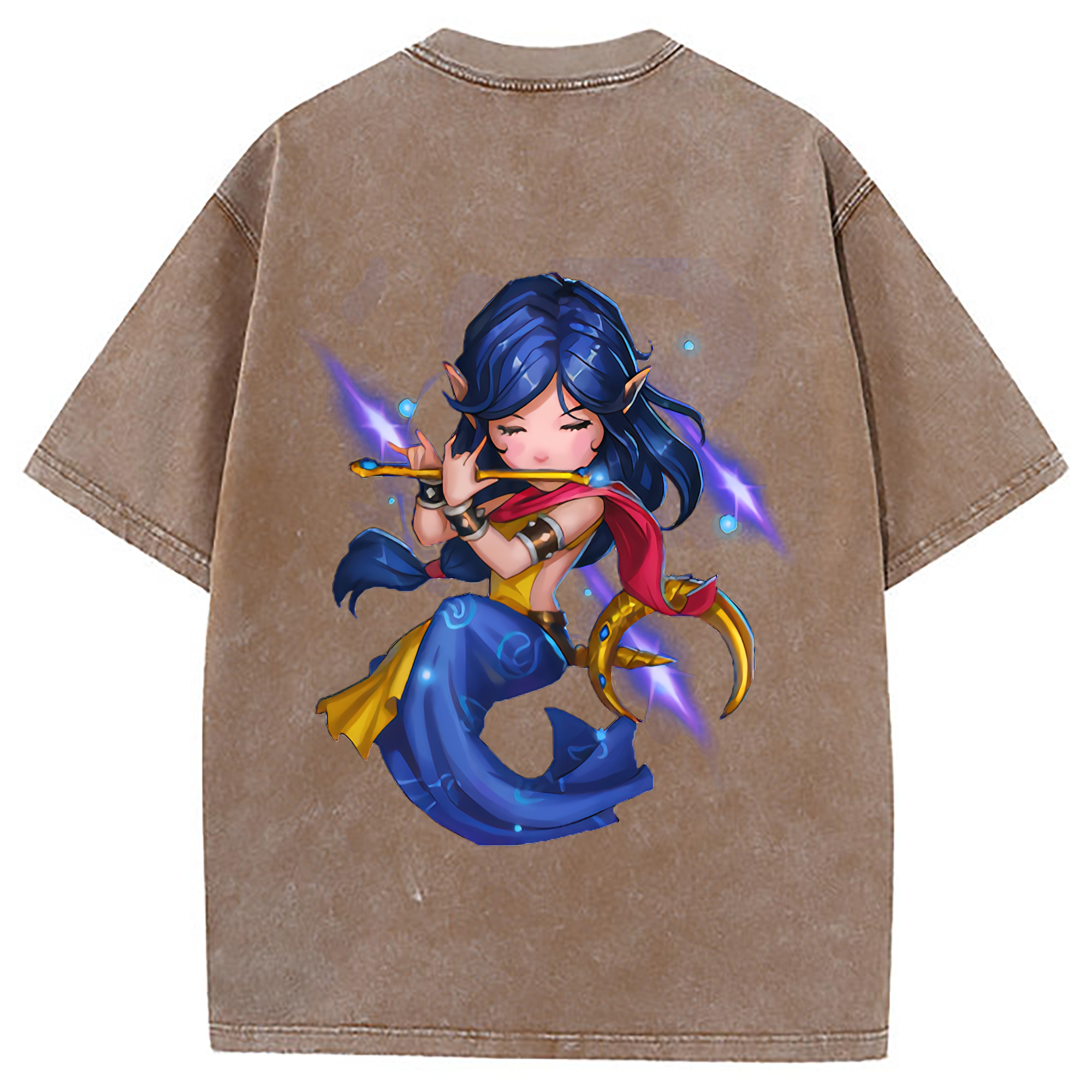 （画像用） リーグ・オブ・レジェンド League of Legends LOL 綿100% ヴィンテージ風 半袖Tシャツ（背面プリント）