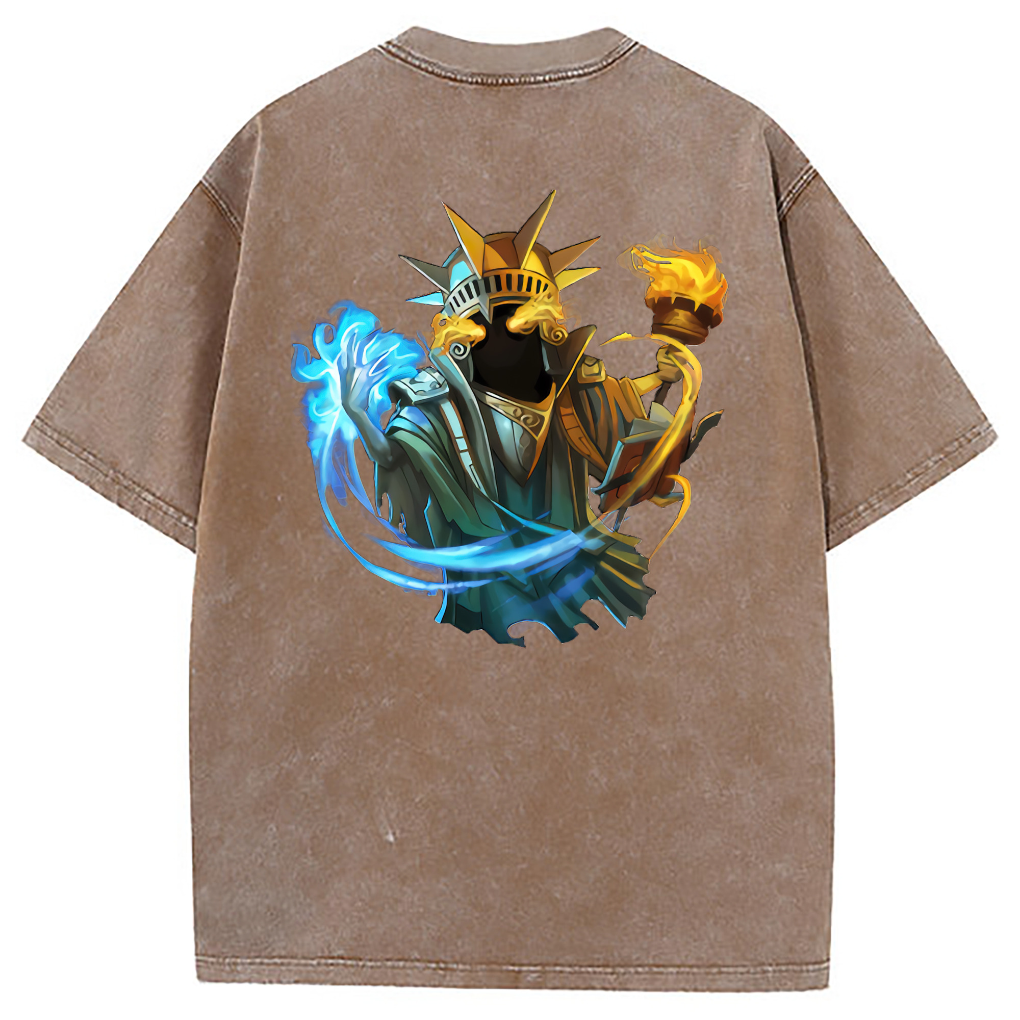 （画像用） リーグ・オブ・レジェンド League of Legends LOL 綿100% ヴィンテージ風 半袖Tシャツ（背面プリント）