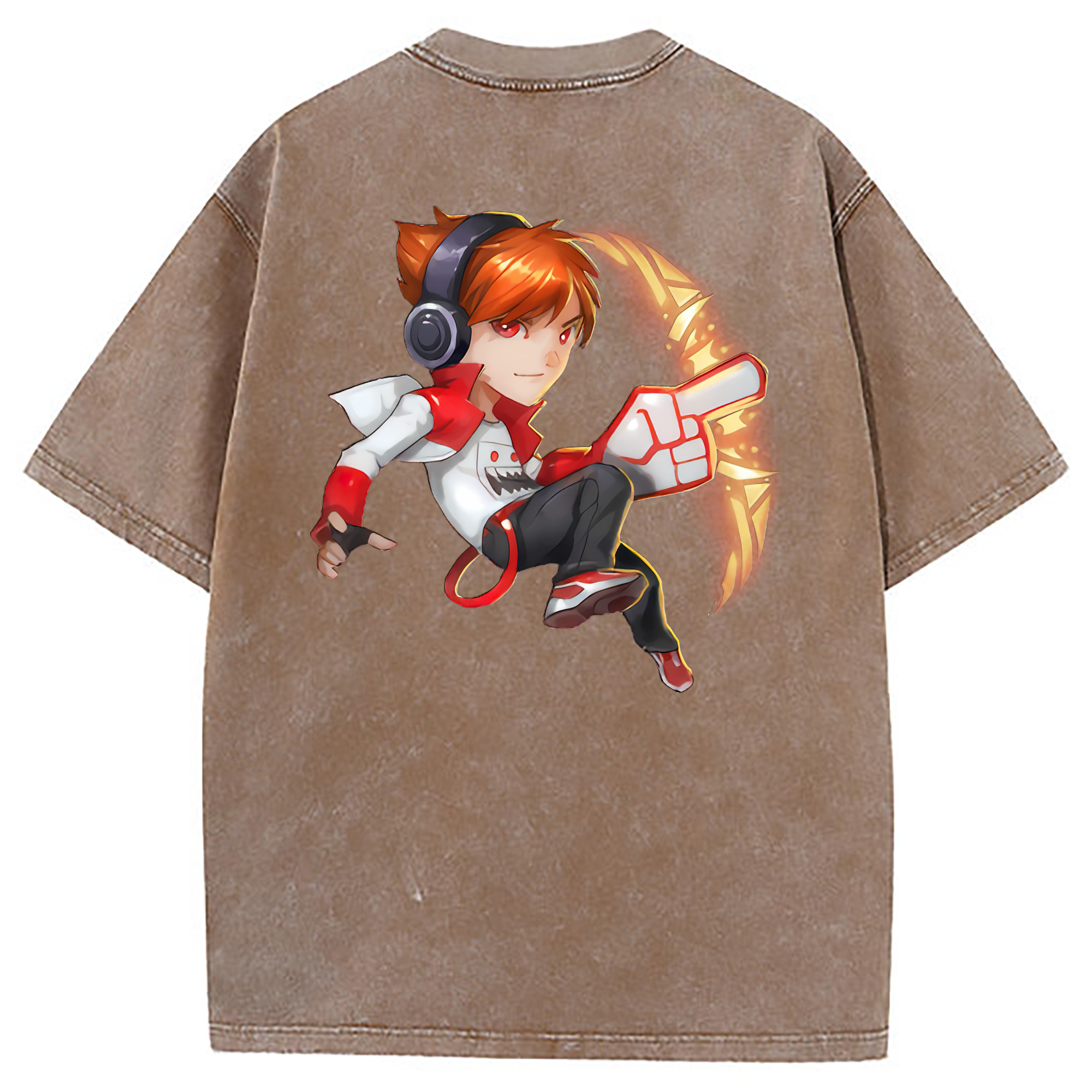（画像用） リーグ・オブ・レジェンド League of Legends LOL 綿100% ヴィンテージ風 半袖Tシャツ（背面プリント）