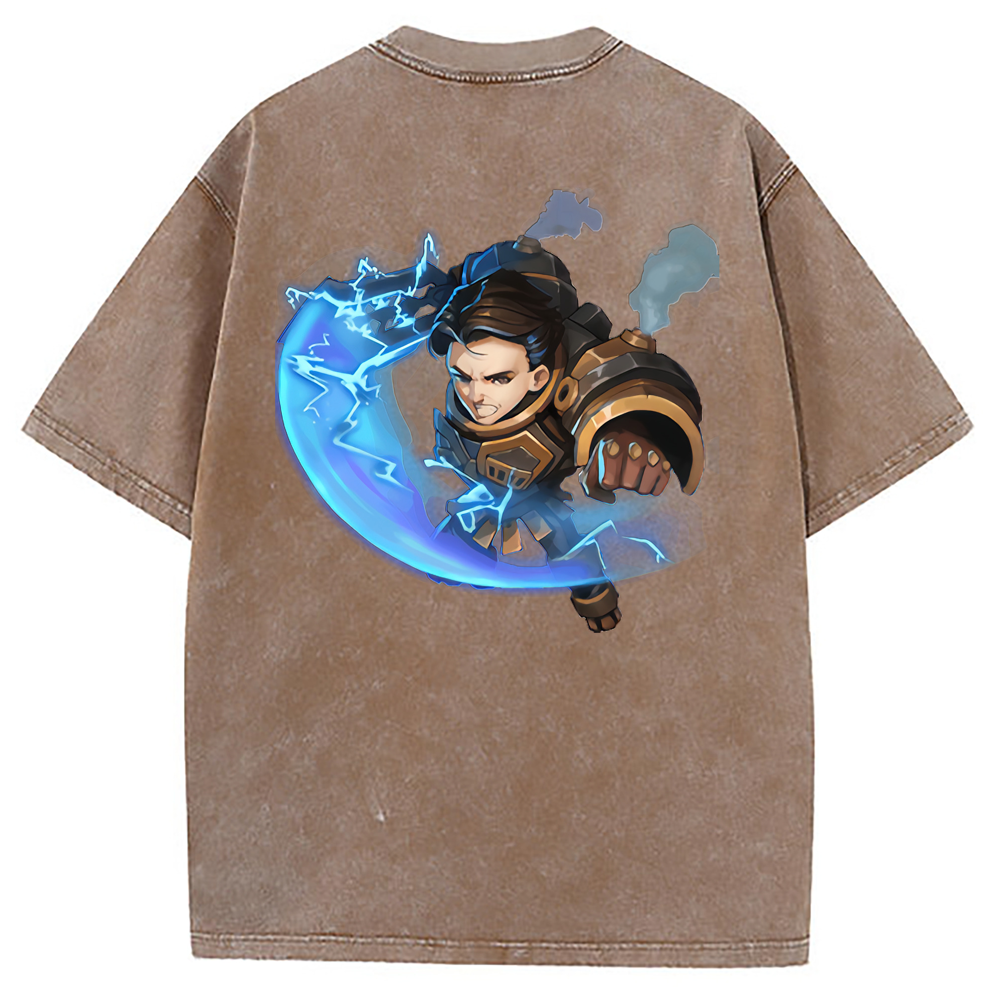 （画像用） リーグ・オブ・レジェンド League of Legends LOL 綿100% ヴィンテージ風 半袖Tシャツ（背面プリント）