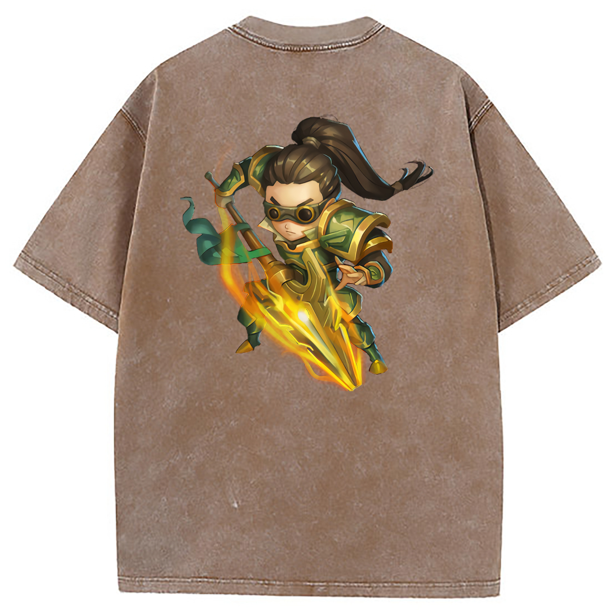 （画像用） リーグ・オブ・レジェンド League of Legends LOL 綿100% ヴィンテージ風 半袖Tシャツ（背面プリント）