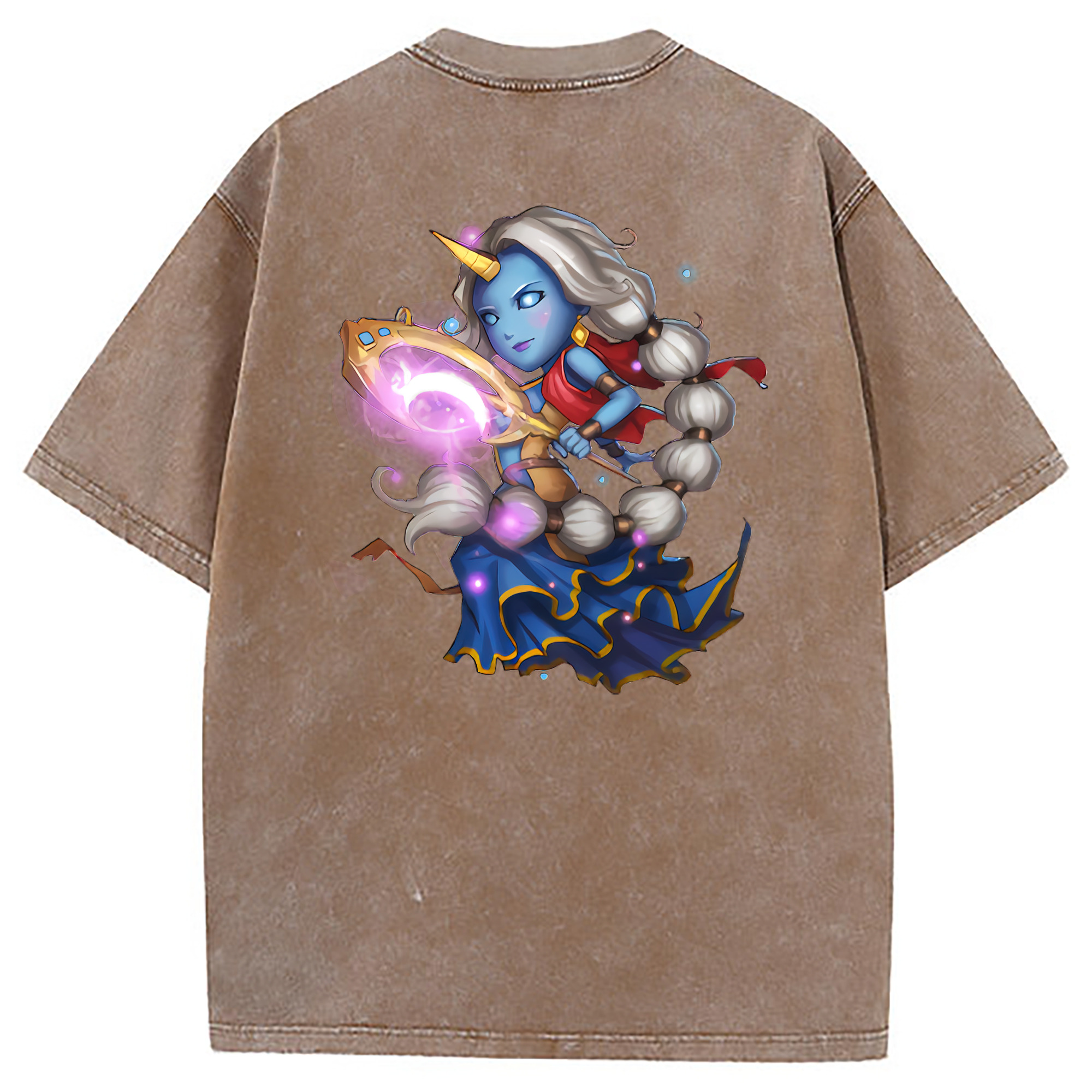 （画像用） リーグ・オブ・レジェンド League of Legends LOL 綿100% ヴィンテージ風 半袖Tシャツ（背面プリント）