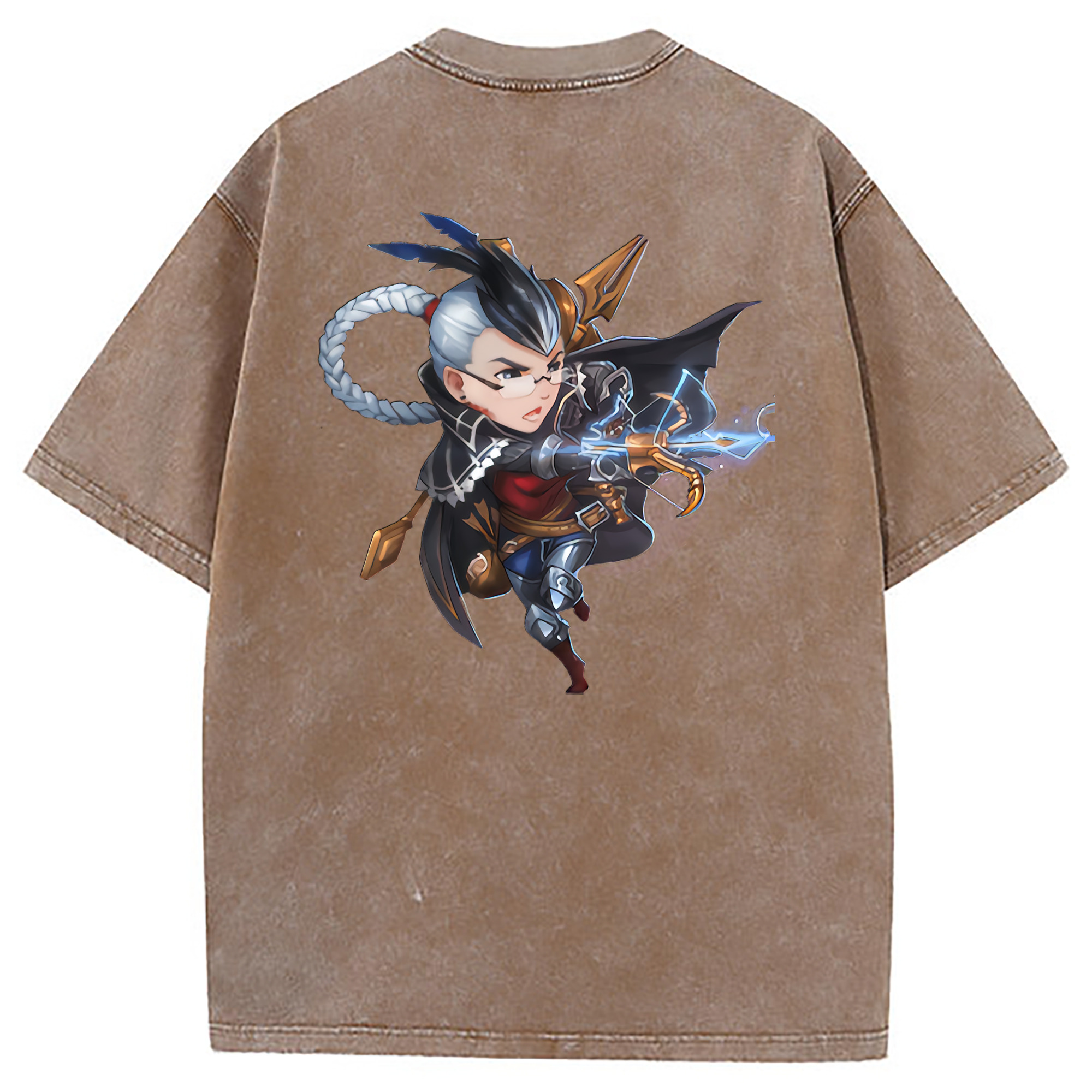 （画像用） リーグ・オブ・レジェンド League of Legends LOL 綿100% ヴィンテージ風 半袖Tシャツ（背面プリント）