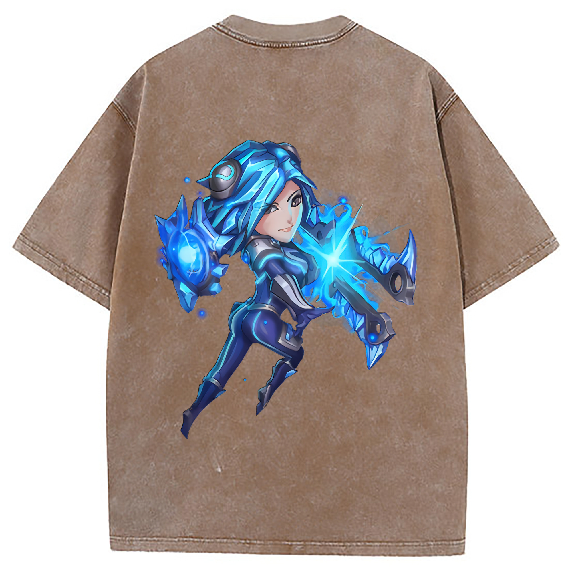 （画像用） リーグ・オブ・レジェンド League of Legends LOL 綿100% ヴィンテージ風 半袖Tシャツ（背面プリント）